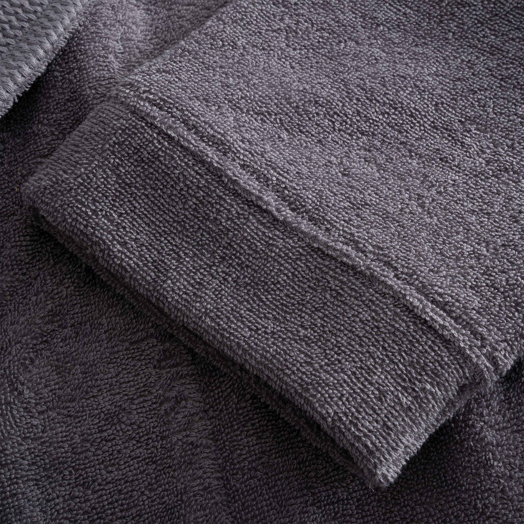 Lara Turkish Cotton Men's Bathrobe Dark Gray