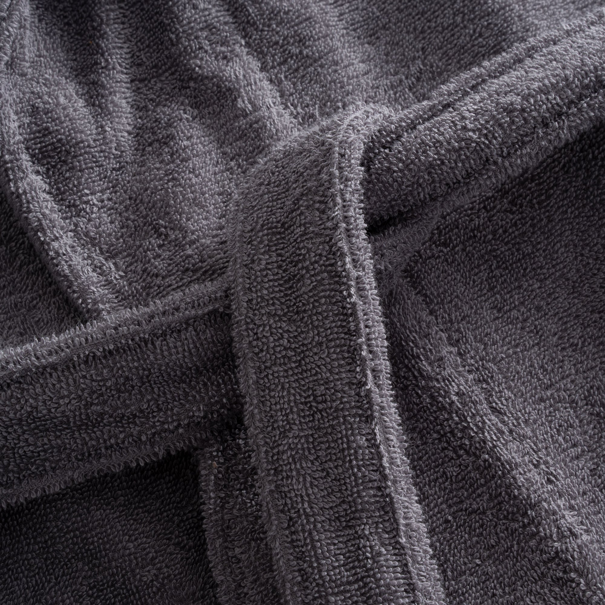 Lara Turkish Cotton Men's Bathrobe Dark Gray
