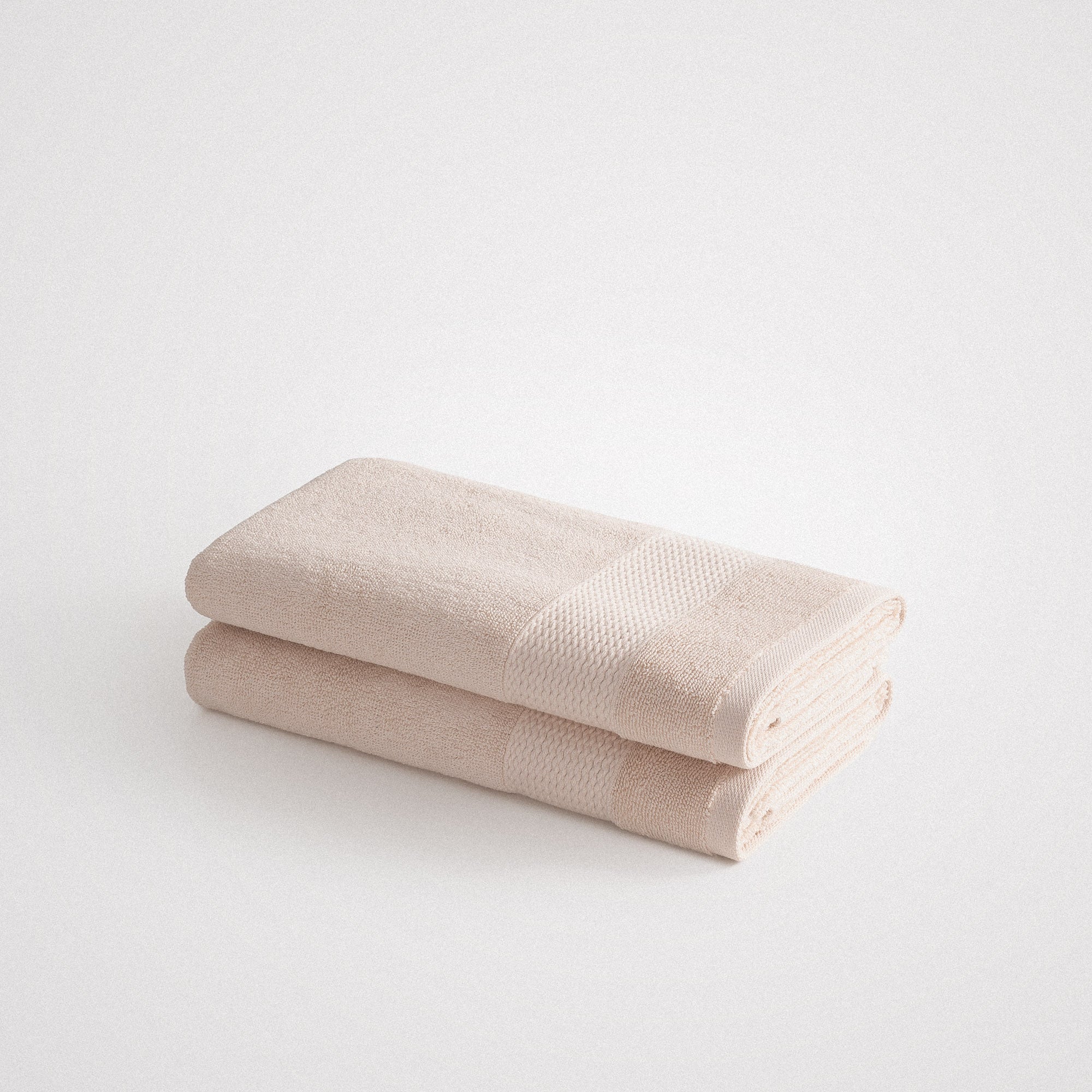 Lara Turkish Cotton Hand Towel Set of 2 Light Salmon