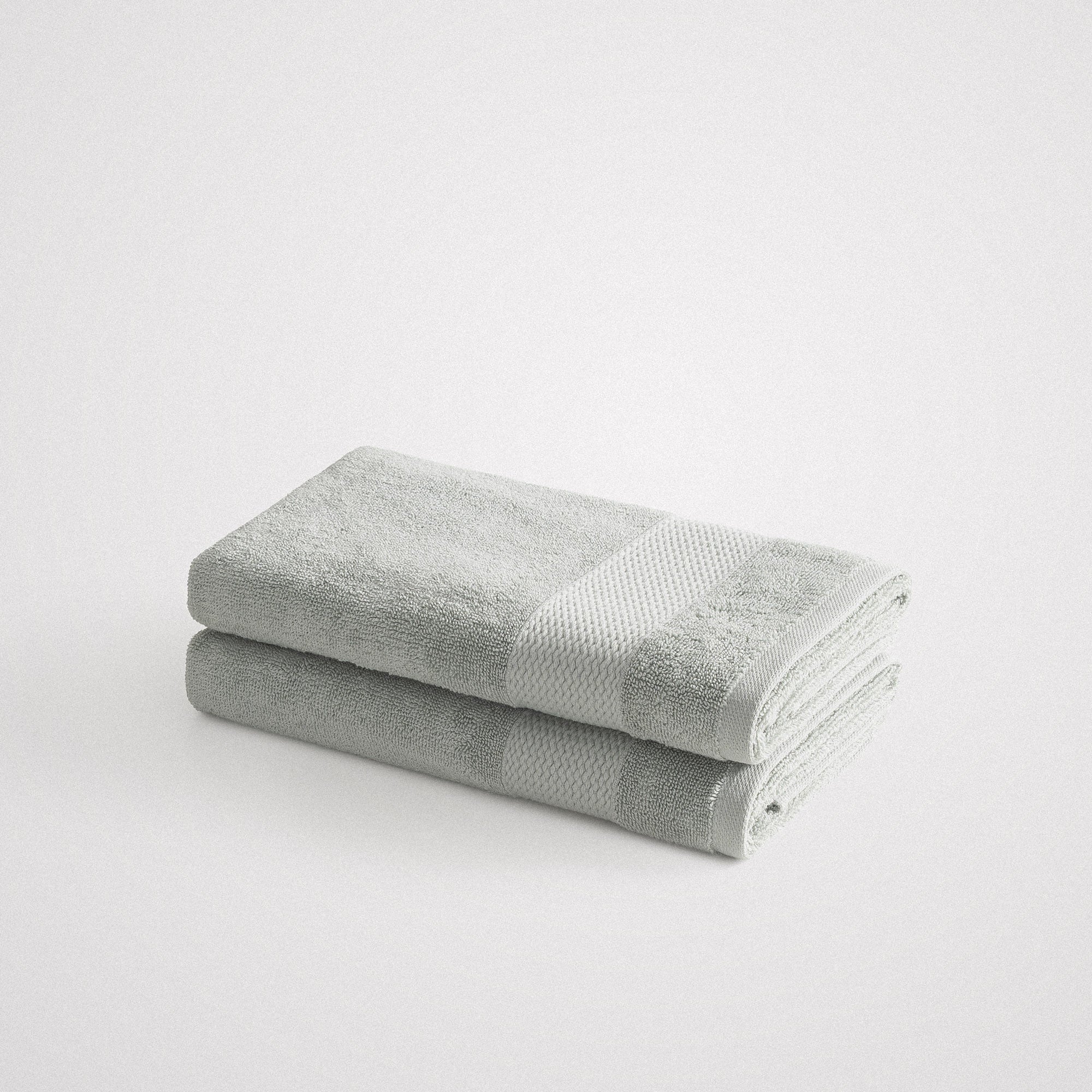 Lara Turkish Cotton Hand Towel Set of 2 Green