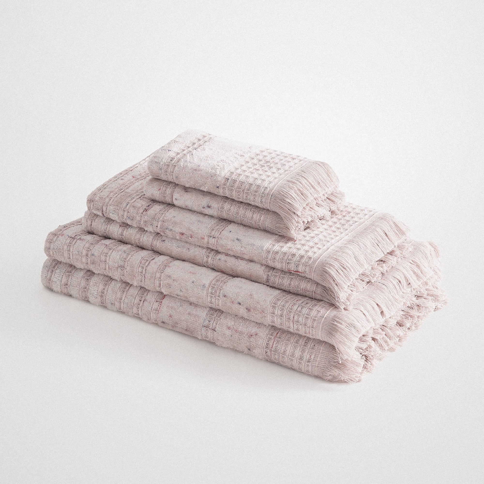 Maia Organic Cotton Bath Towel Set of 6 Inject Powder