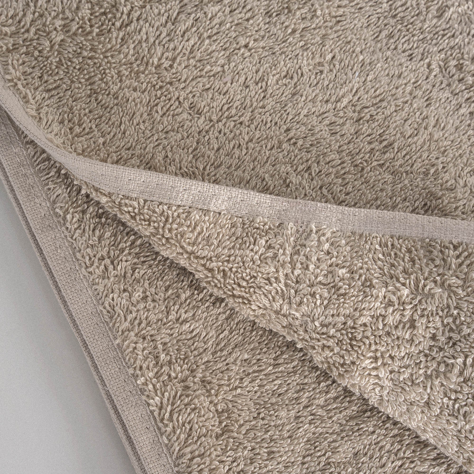 Masal Hand Face Towel 100% Organic Cotton Hand Embroidery Beige 50x90 Cm