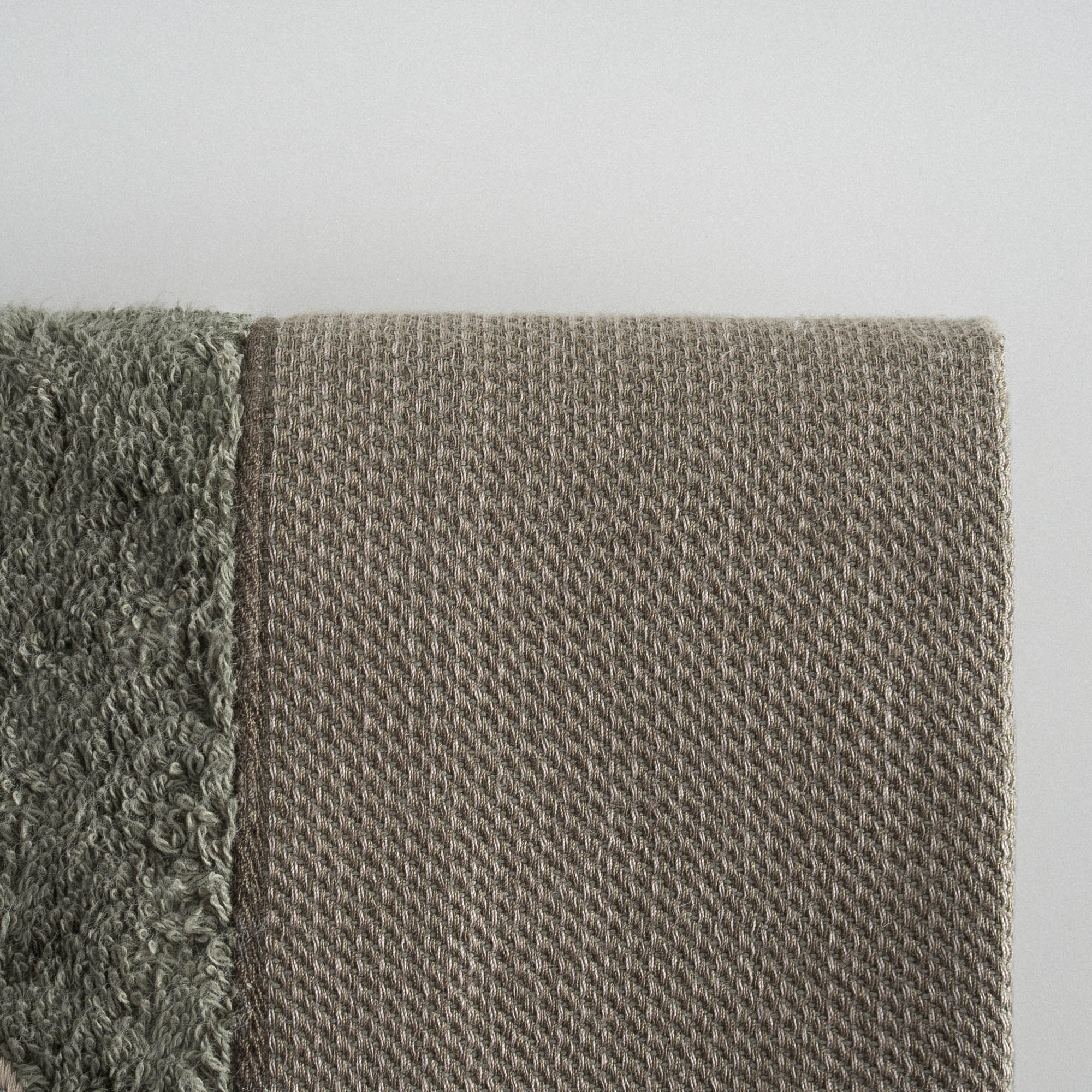 Masal Bath Towel 100% Organic Cotton Embroidery Green 80x150 Cm