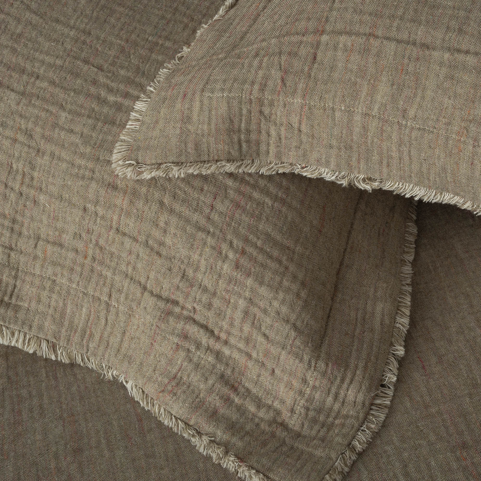 Muna Organic Cotton Double Bedspread Set Inject Green-Cream