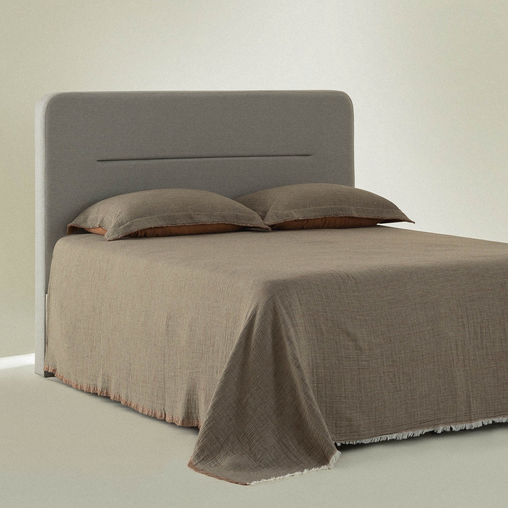 Muna Organic Turkish Cotton Double Bedspread Set Inject Green-Terra
