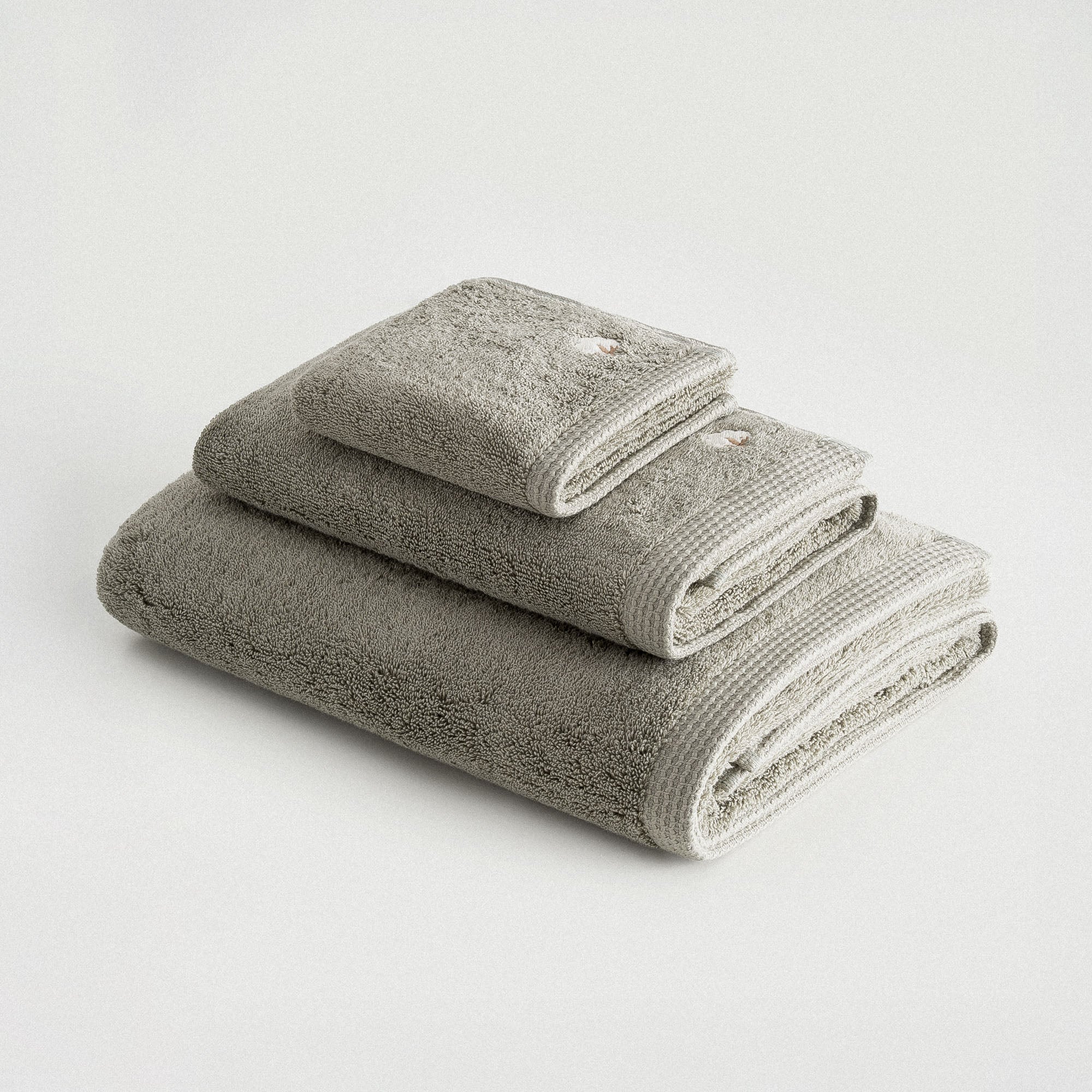 Pure Cotton Organic Bath Towel Set of 3 Green