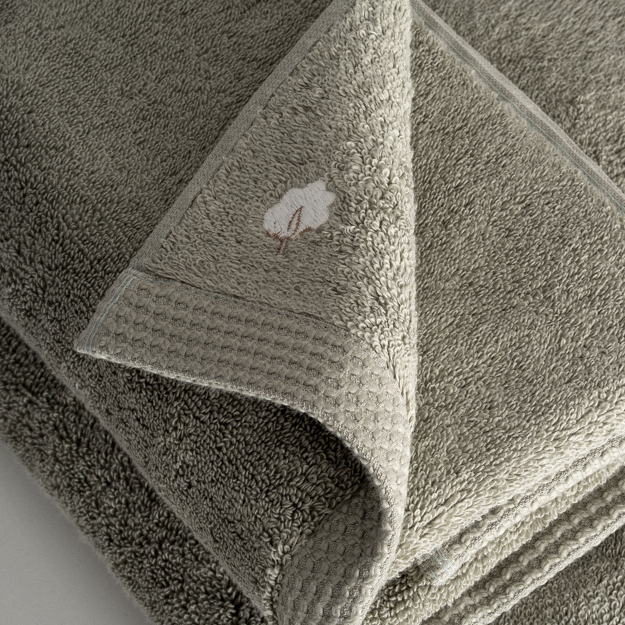 Pure Cotton Organic Turkish Cotton Bath Towel Set of 6 Green