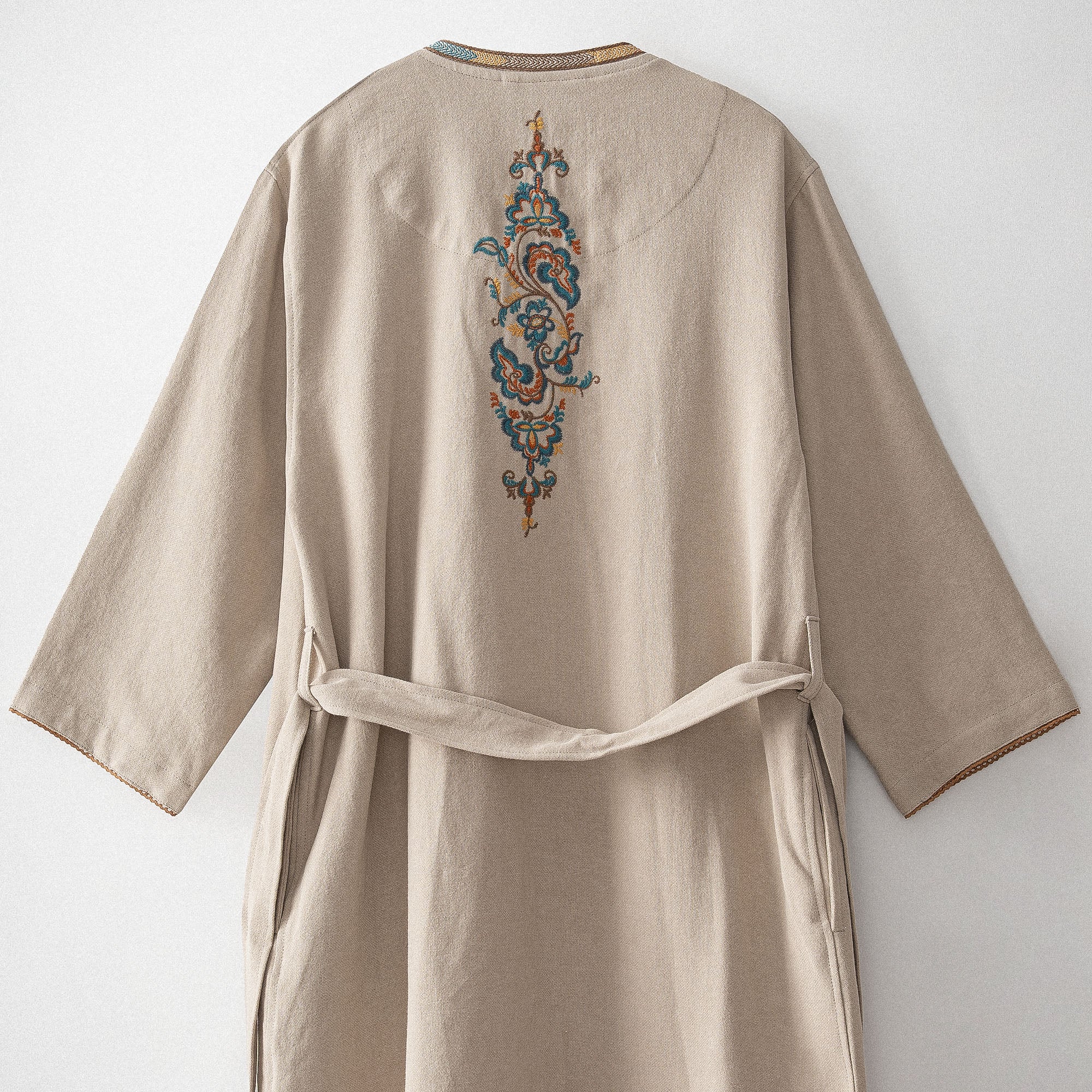 Revna Organic Turkish Cotton Women's Dressing Gown Beige