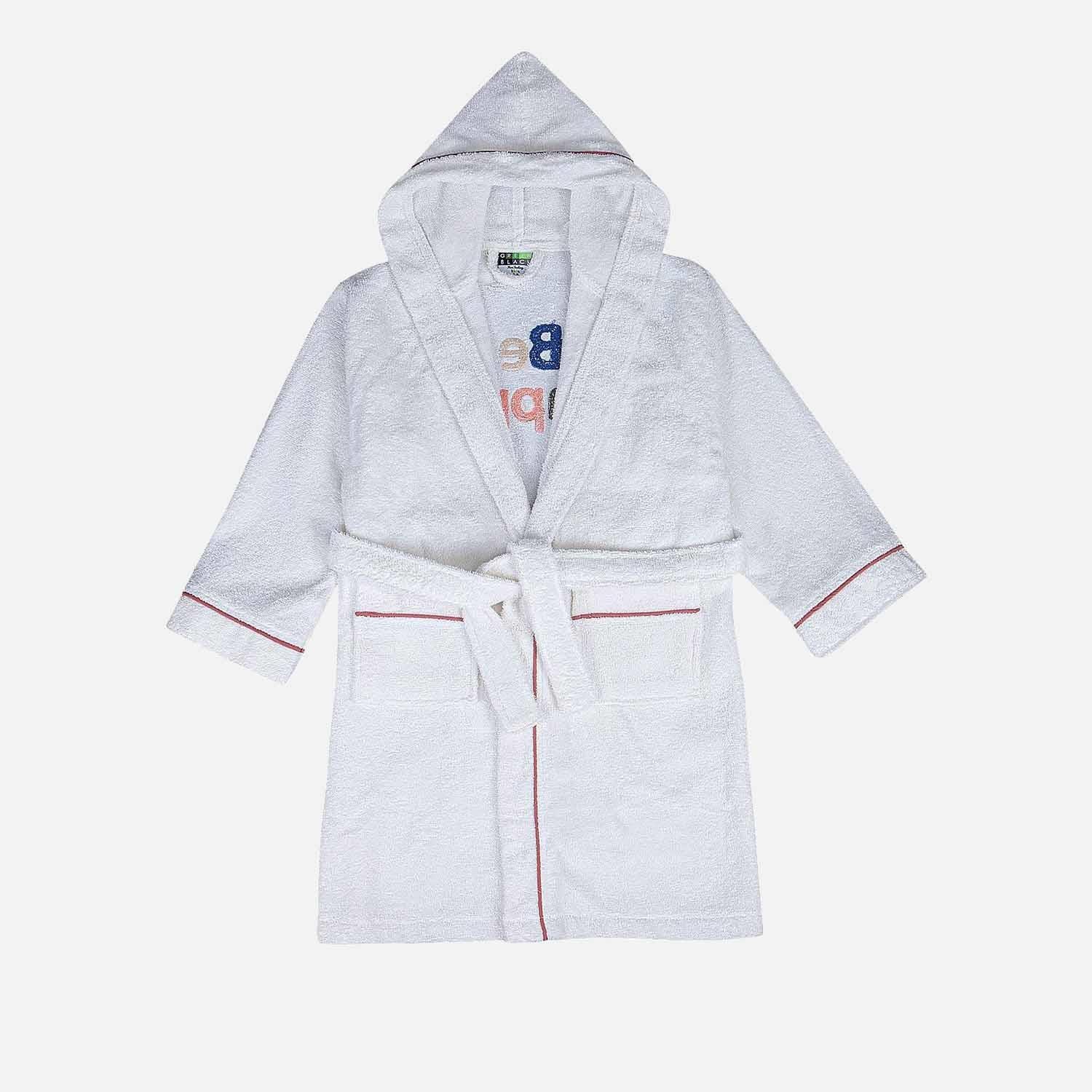 Be Happy Cotton Kids' Bathrobe Cream/ Terra