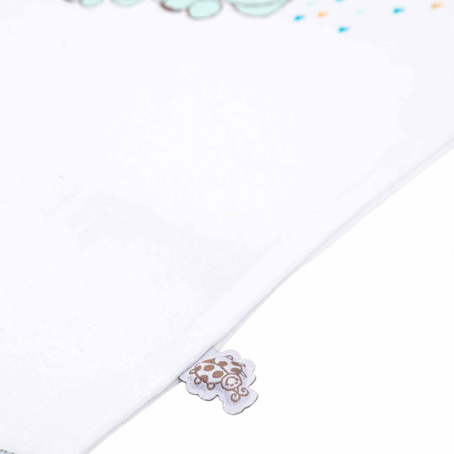 Borneo Organic Cotton Baby Bodysuit Set of 2 Long Sleeved White-Mint