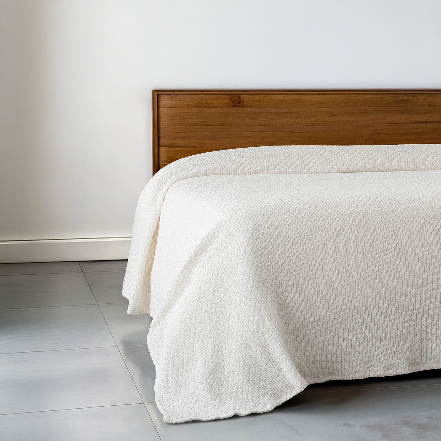Lara Turkish Cotton Single Pique Bedspread Cream
