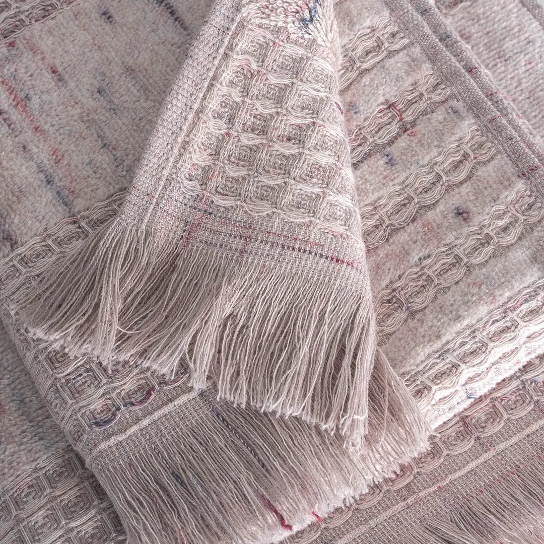 Maia Organic Turkish Cotton Bath Towel Set of 3 Inject Powder