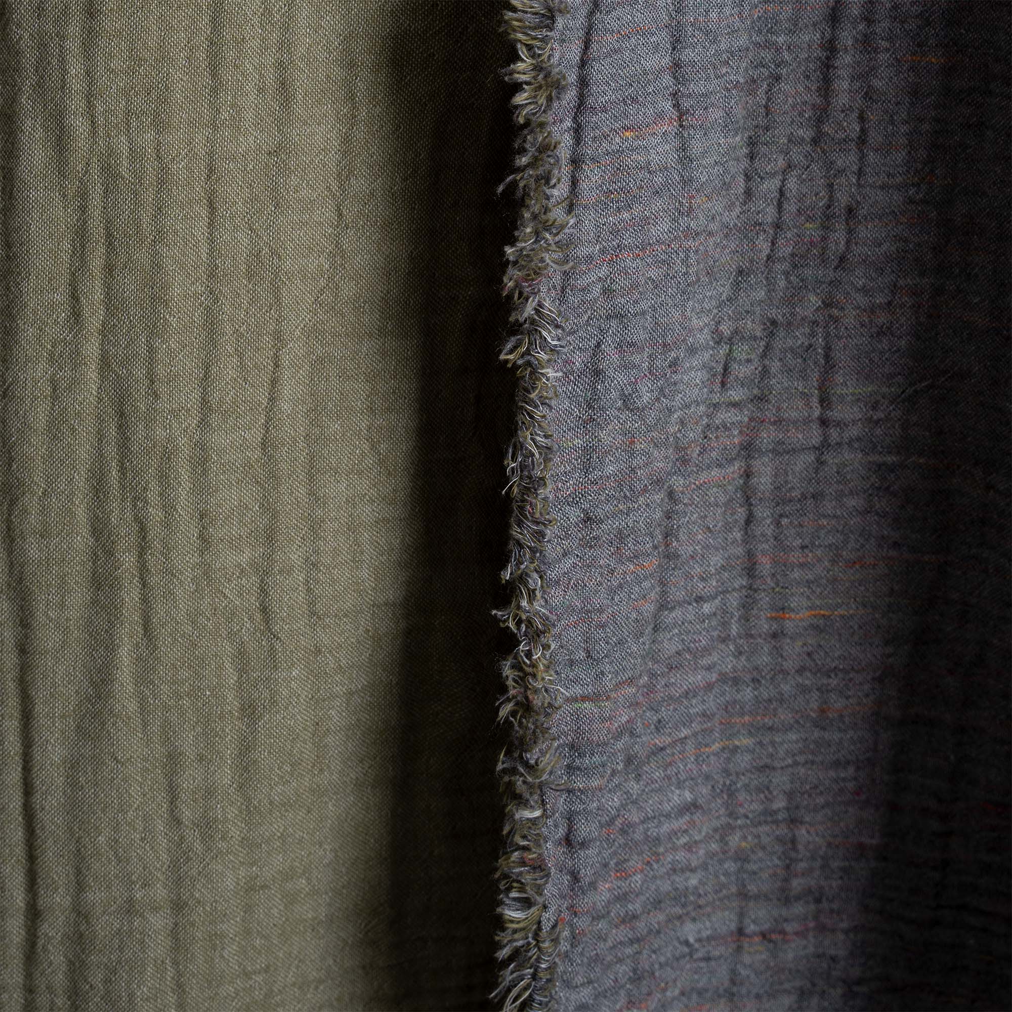 Muna Man Bathrobe 100% Organic Cotton Inject Green-Anthracite