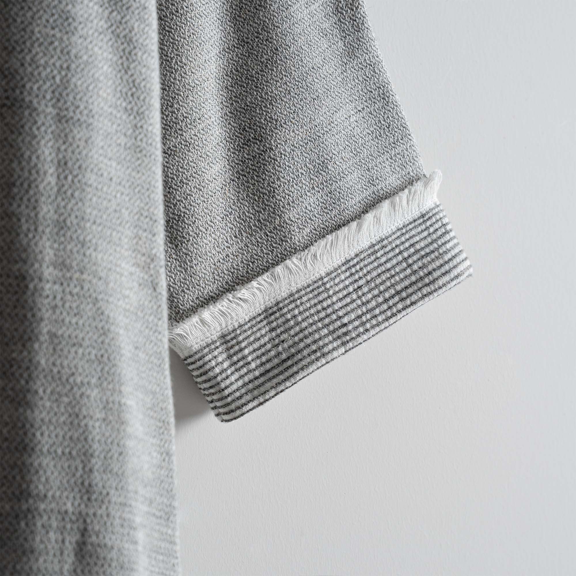 Hasna Organic Turkish Cotton Linen Men's Bathrobe Anthracite