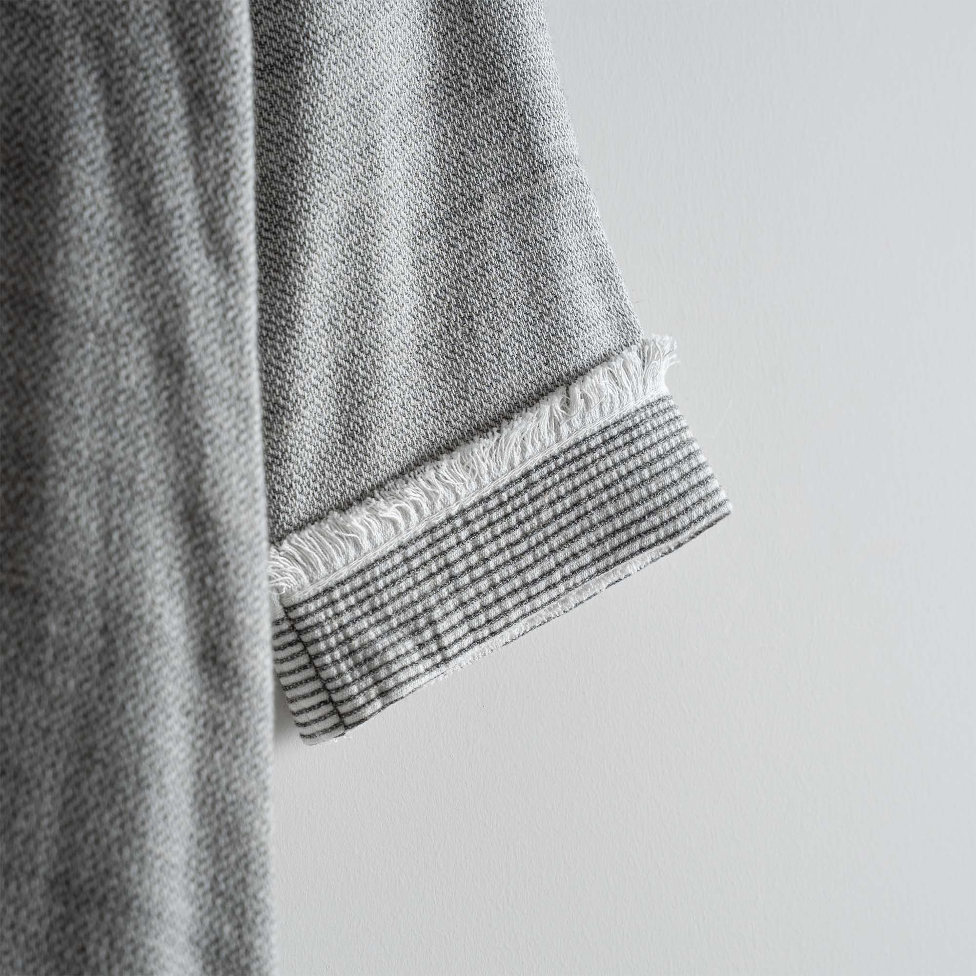 Hasna Organic Turkish Cotton Linen Women's Bathrobe Anthracite
