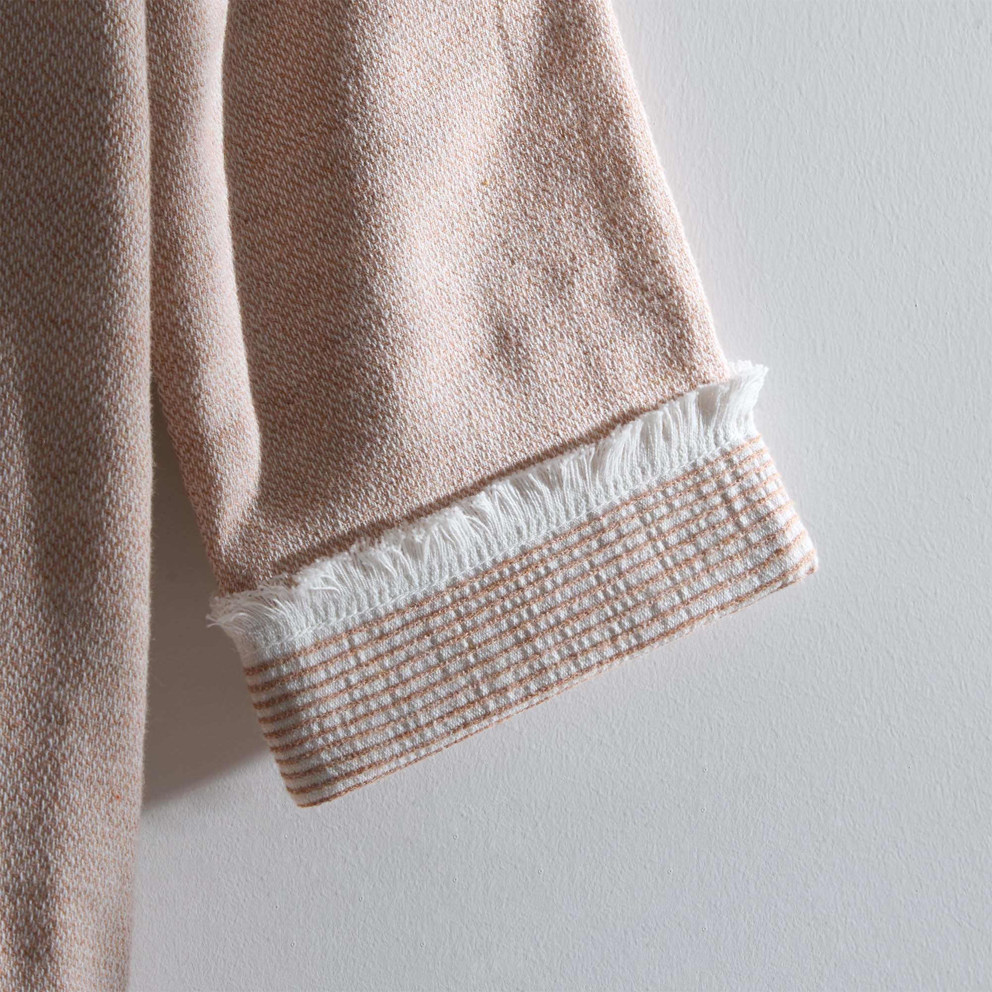 Hasna Organic Turkish Cotton Linen Women's Bathrobe Terra