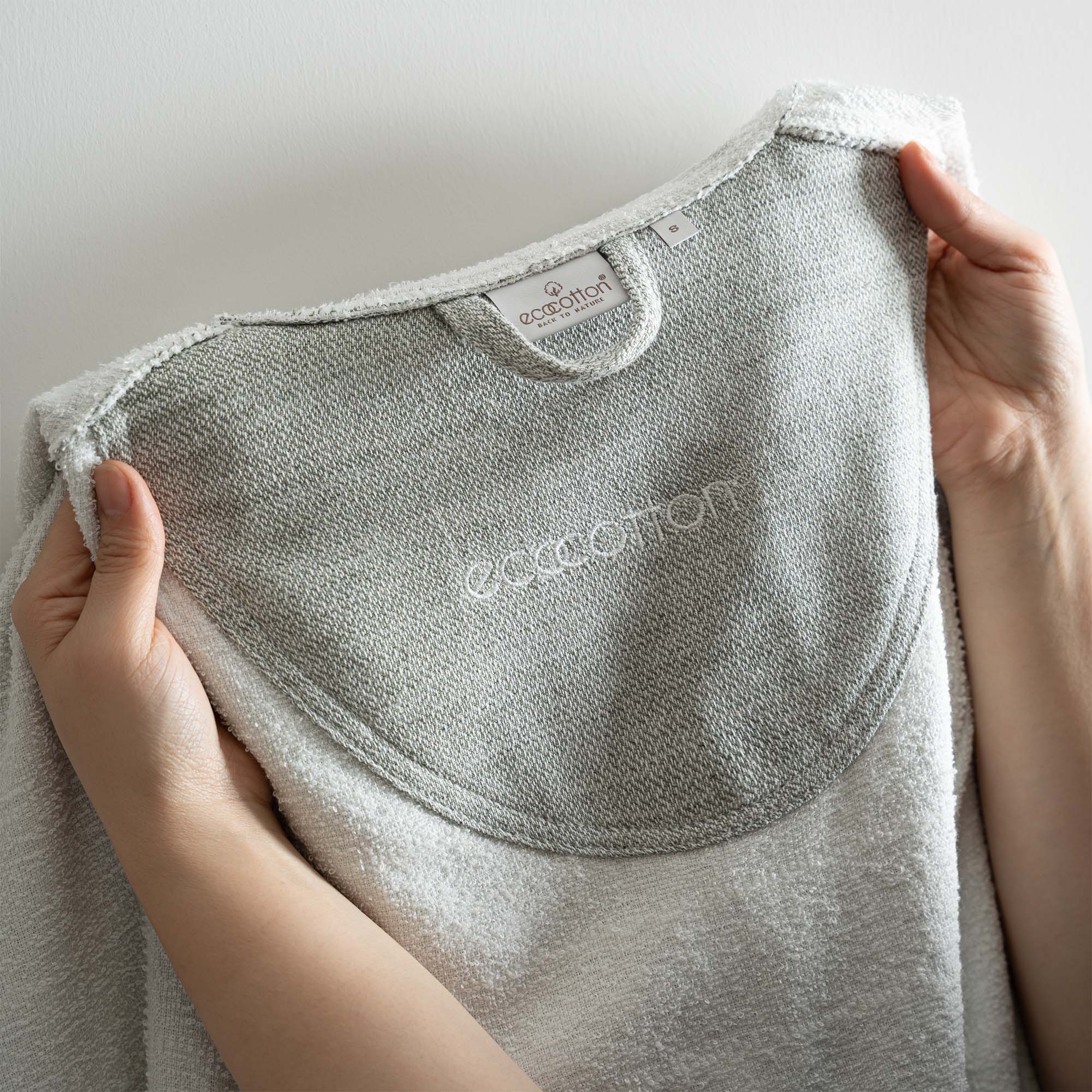 Hasna Organic Cotton Linen Women's Bathrobe Khaki