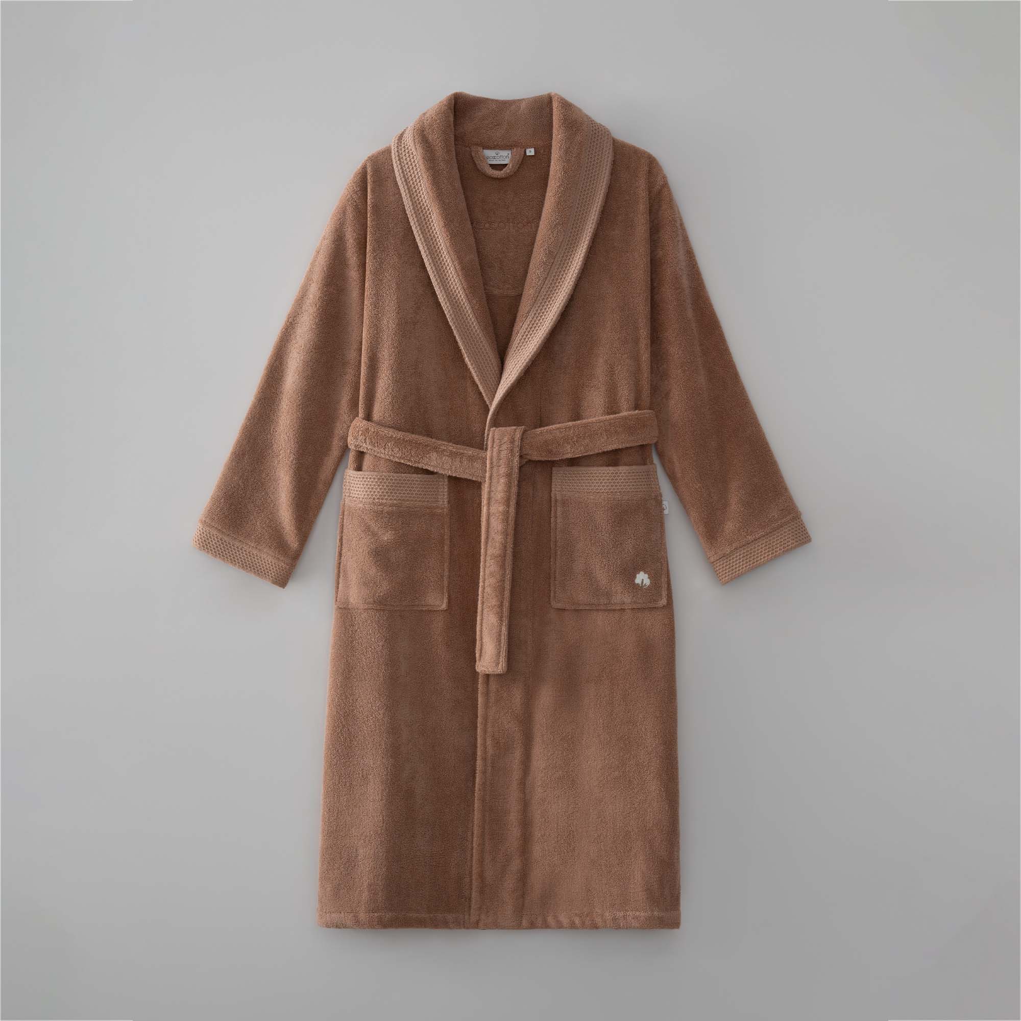 Pure Cotton Organic Turkish Cotton Women's Bathrobe Terra