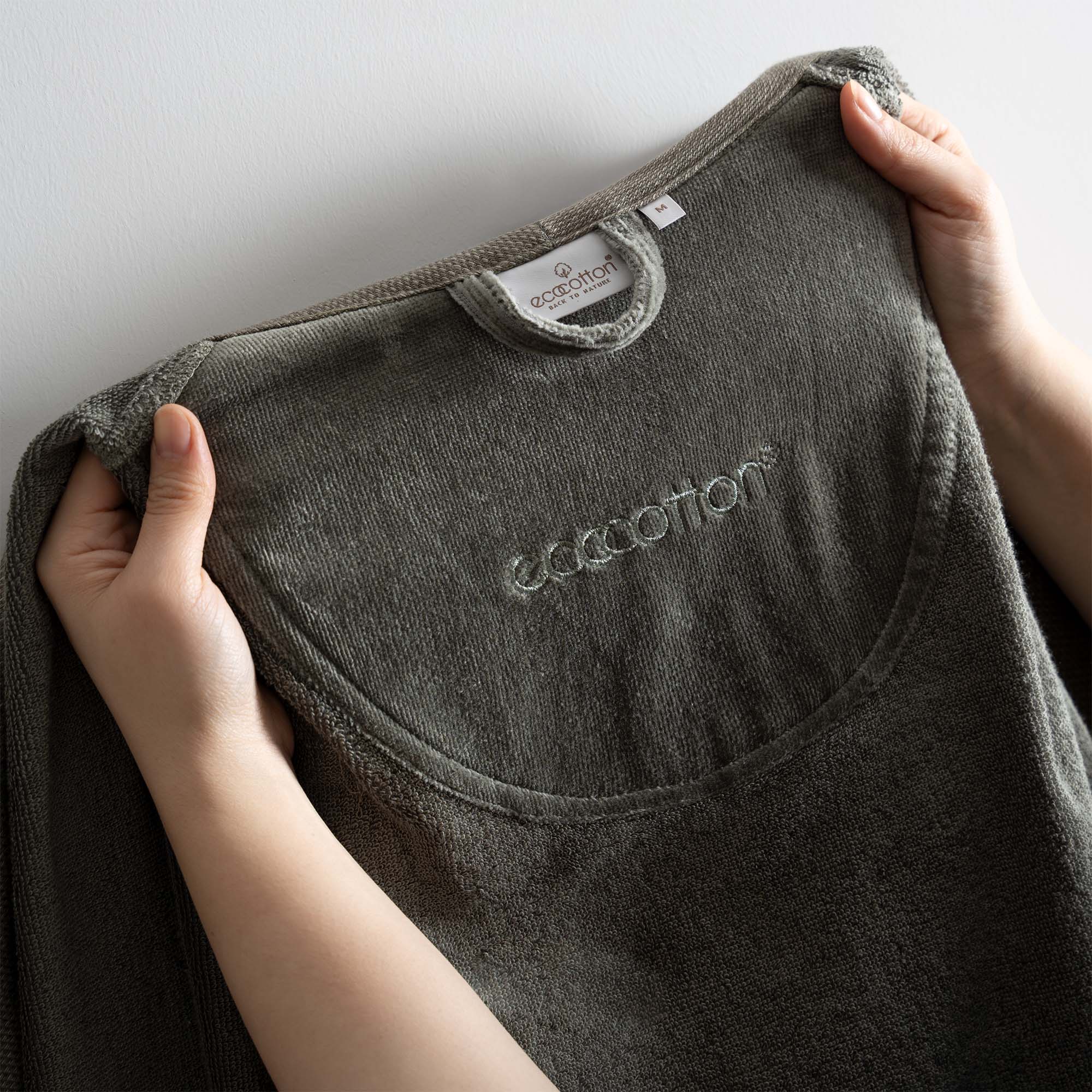 Masal Man Bathrobe 100% Organic Cotton Embroidery Green