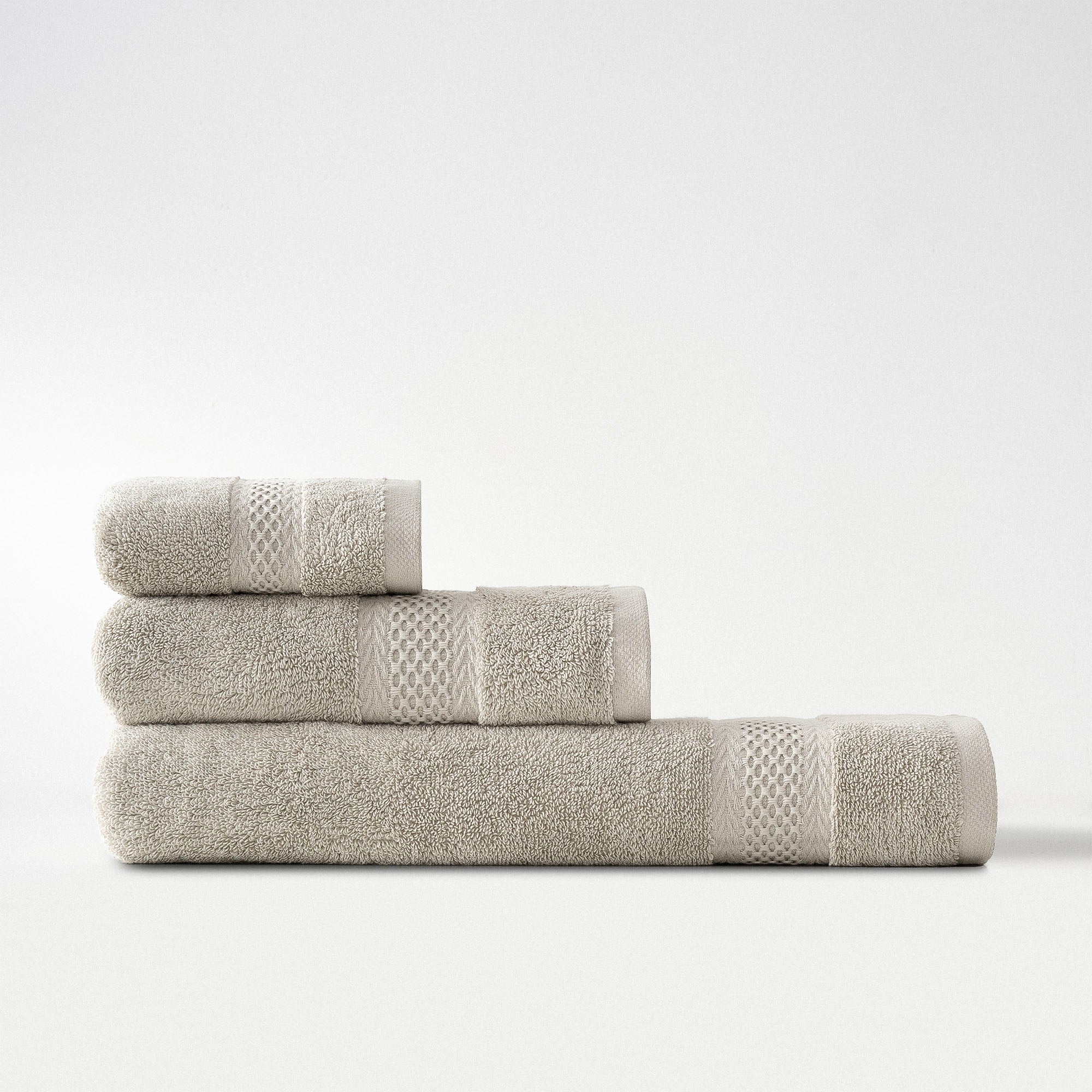 Auraline Organic Cotton Towel Set of 3 Beige