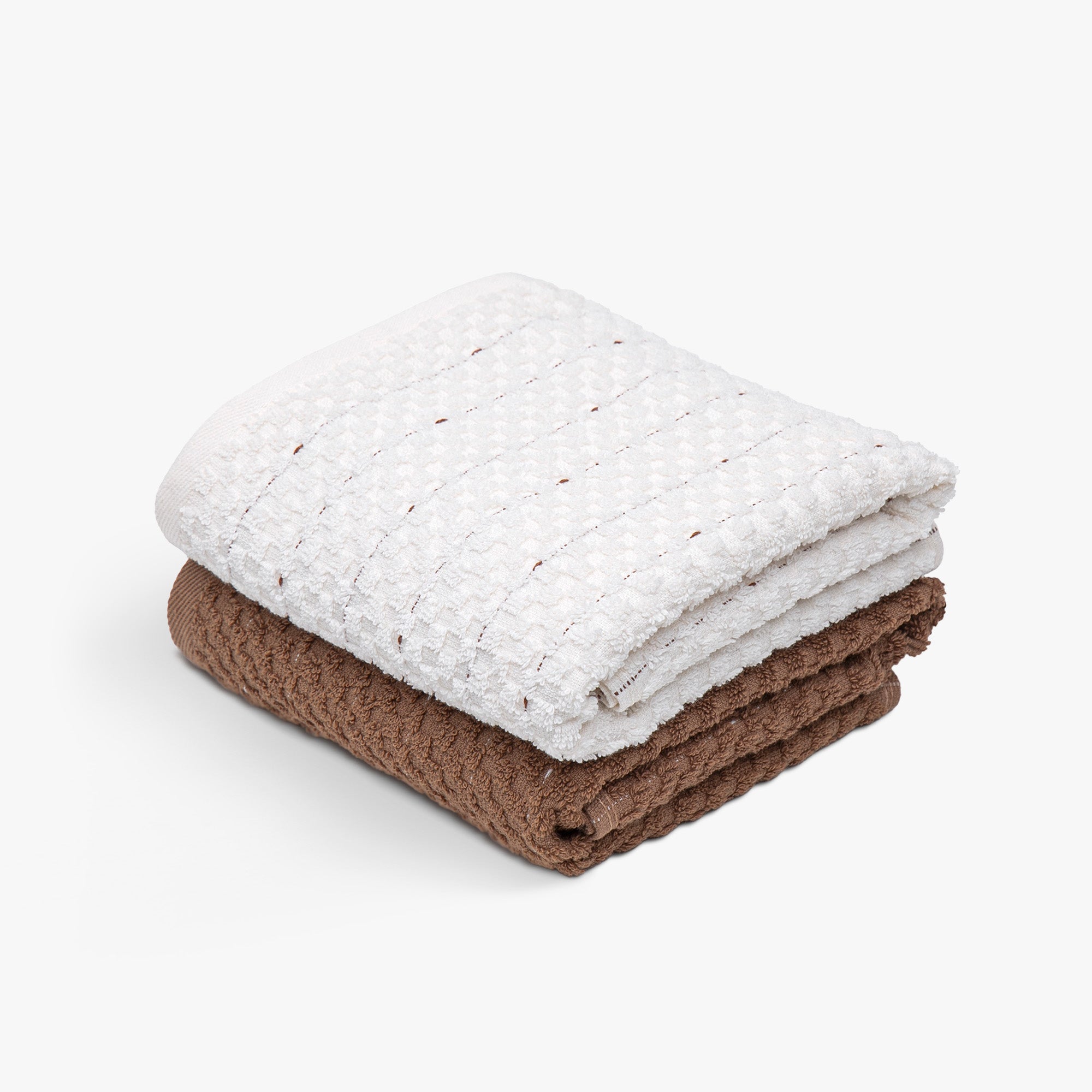 Parla Cotton Bouclé Dish Towel Set of 2 Cream-Brown