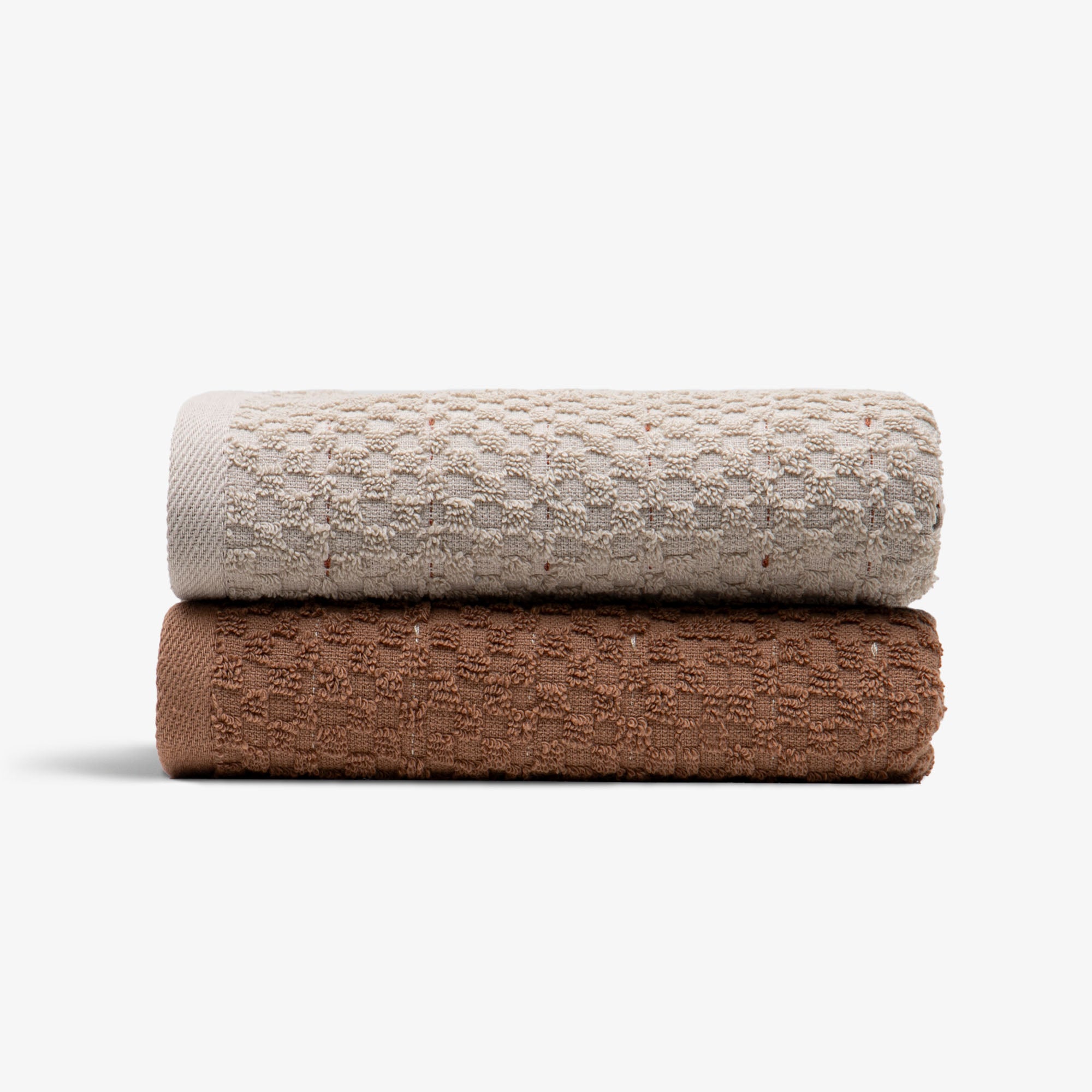 Parla Cotton Bouclé Dish Towel Set of 2 Beige-Brown