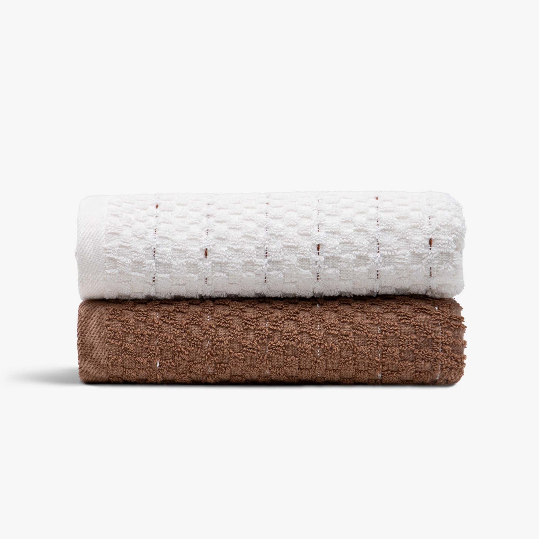 Parla Turkish Cotton Bouclé Dish Towel Set of 2 Cream-Brown