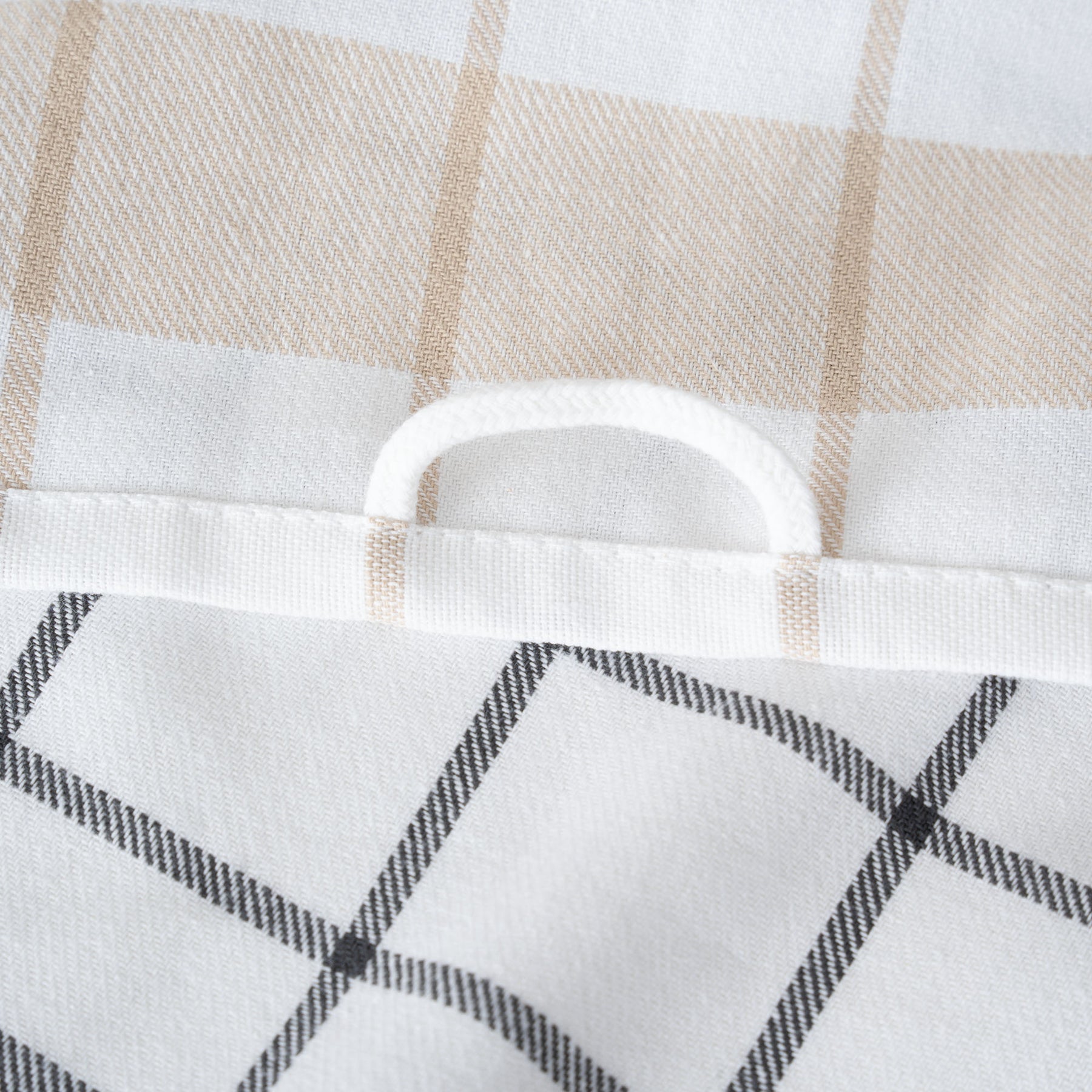 Esila Turkish Cotton Drying Cloth Set of 2 Beige/Anthracite