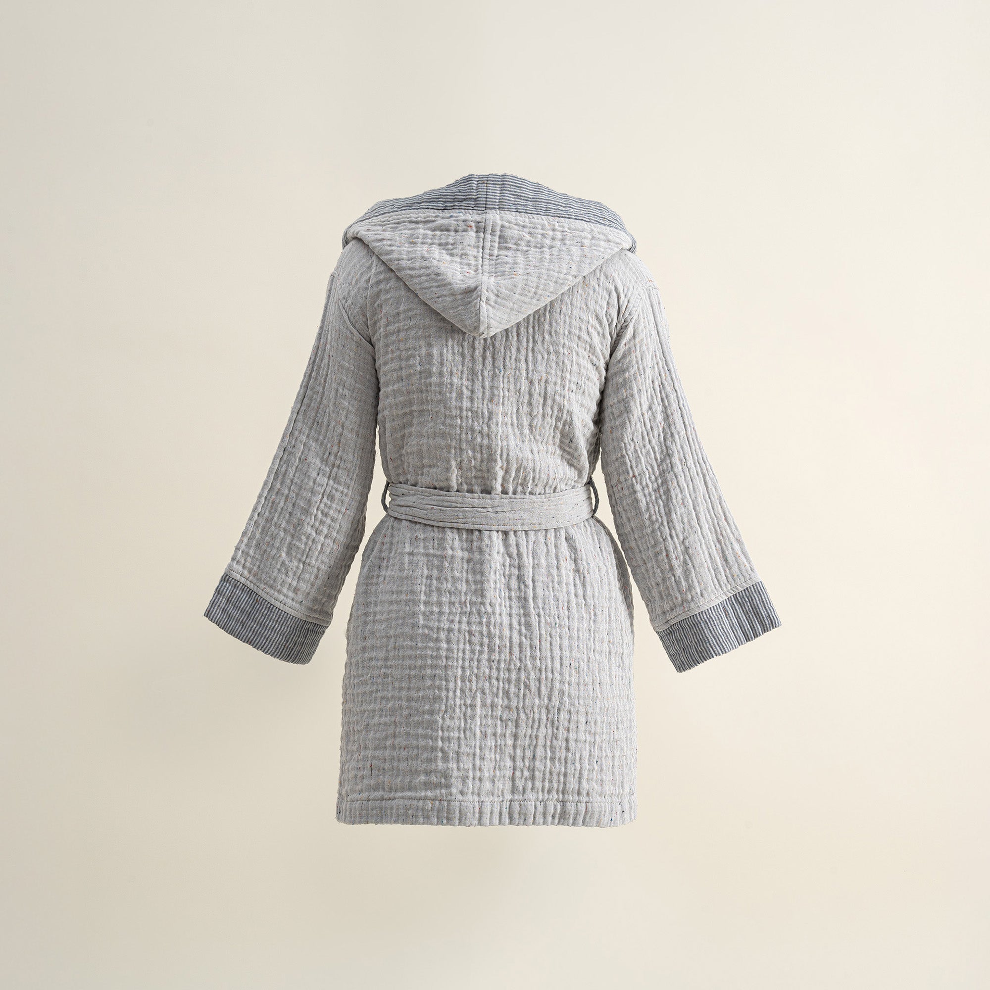 Melinda Organic Cotton Muslin Kids' Bathrobe Navy Blue