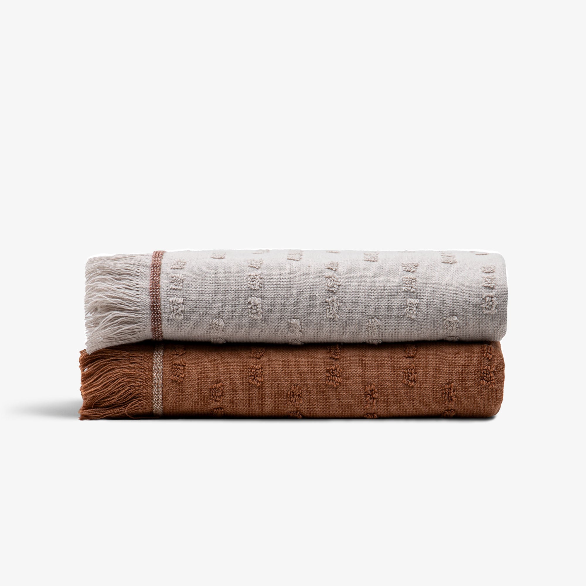 Pera Cotton Bouclé Dish Towel Set of 2 Beige-Terra