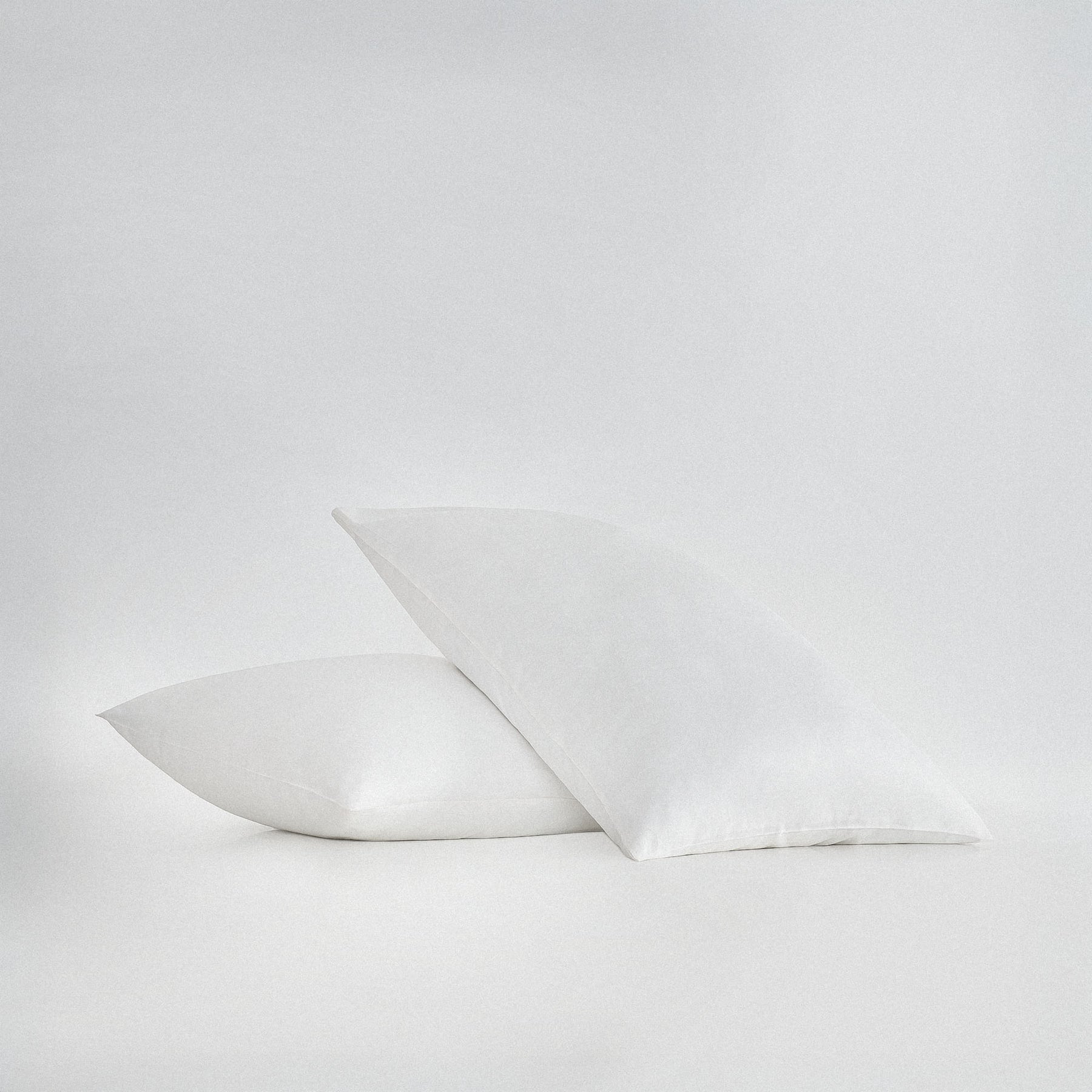 2-Pack Pillowcase Set 100% Organic Cotton Satin Cream 50x70 Cm