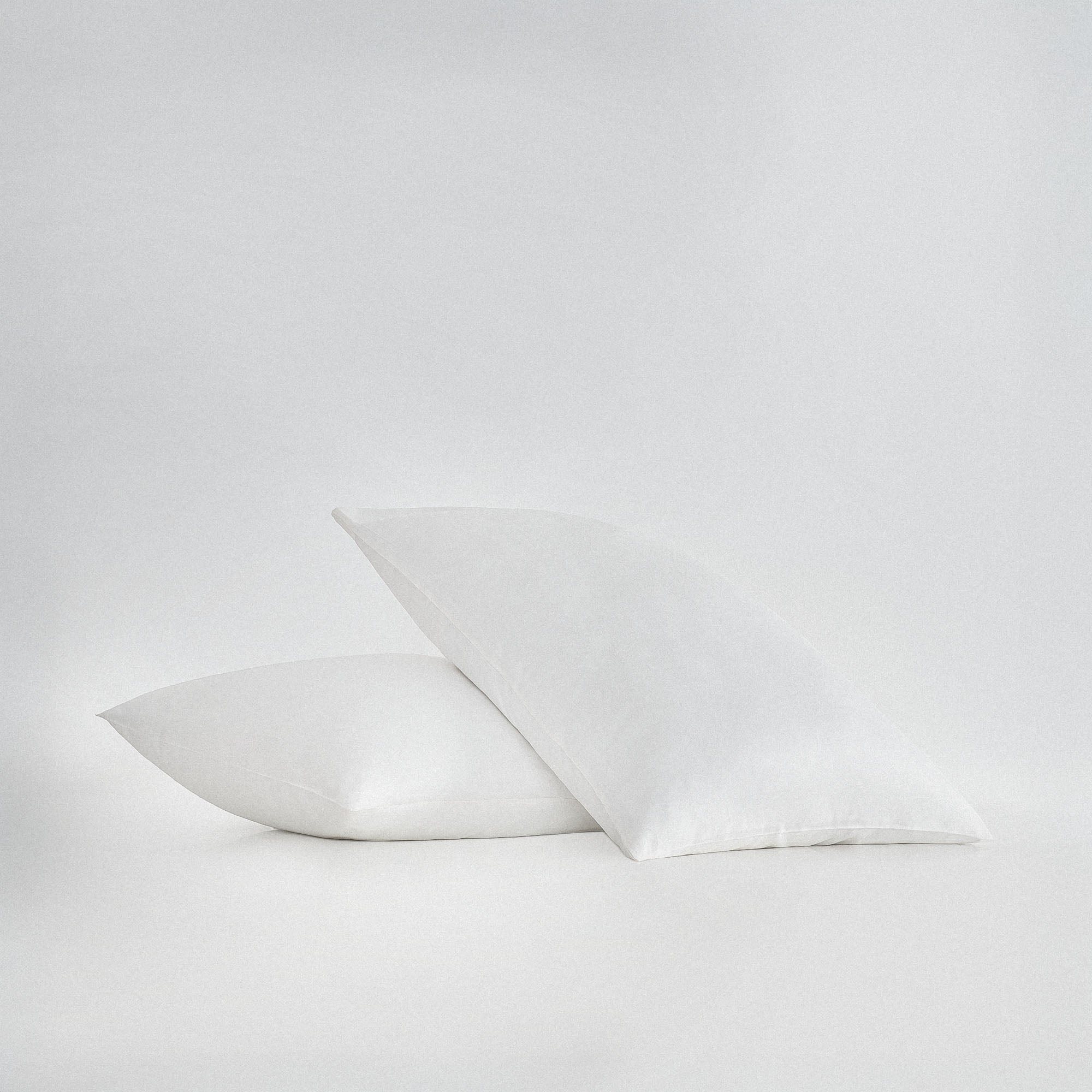 2-Pack Pillowcase Set 100% Organic Cotton Satin Cream 50x70 Cm