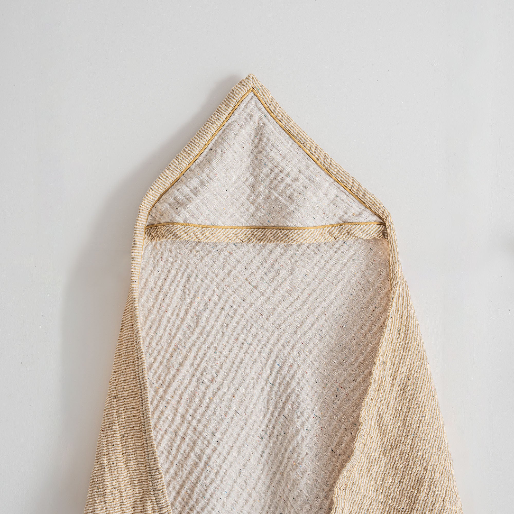 Melinda Organic Cotton Muslin Poncho Set Mustard
