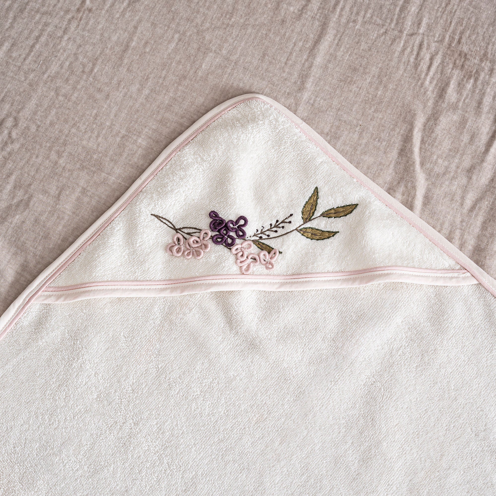 Olivia Organic Cotton Poncho Set Cream