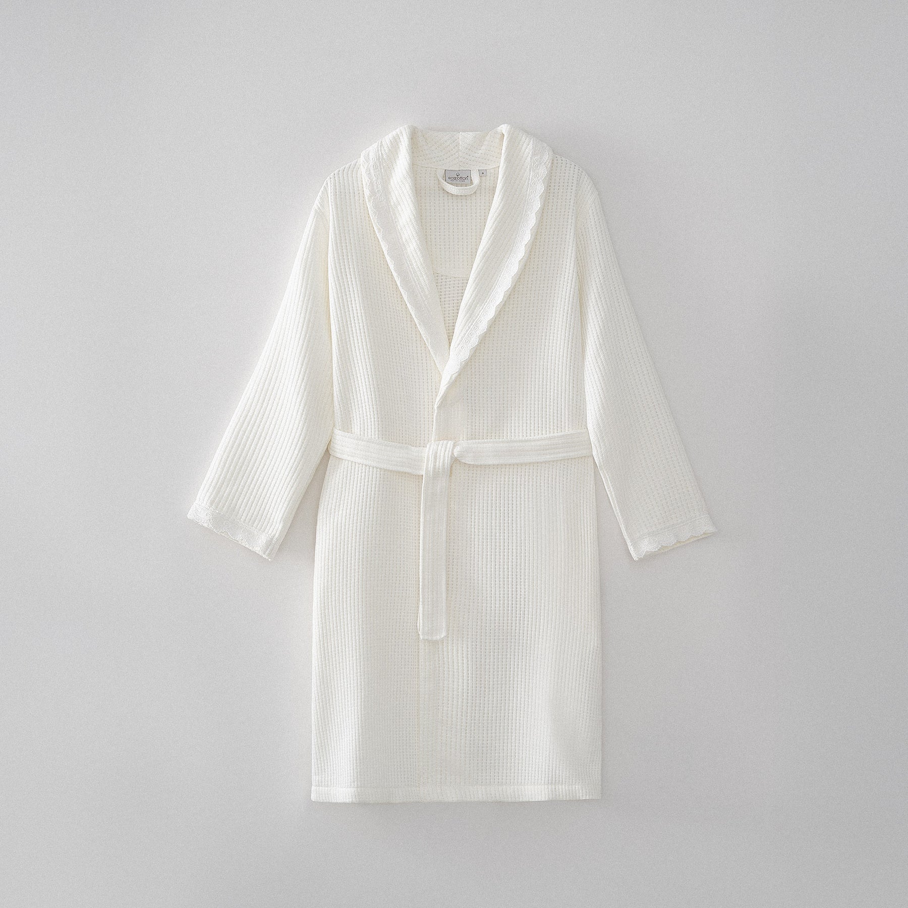 Alessa Organic Turkish Cotton Pique Women's Bathrobe Cream