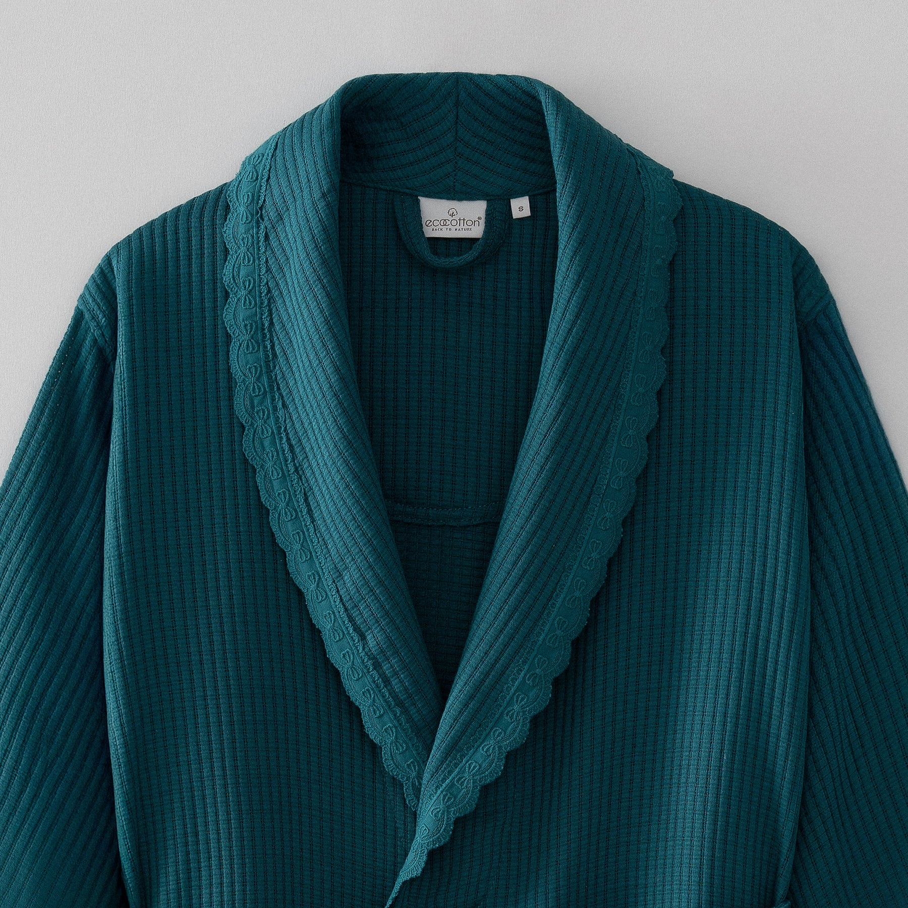 Alessa Organic Turkish Cotton Pique Women's Bathrobe Petrol