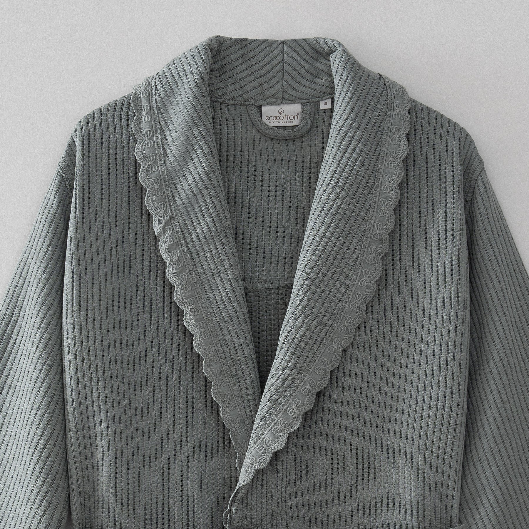 Alessa Organic Turkish Cotton Pique Women's Bathrobe Green