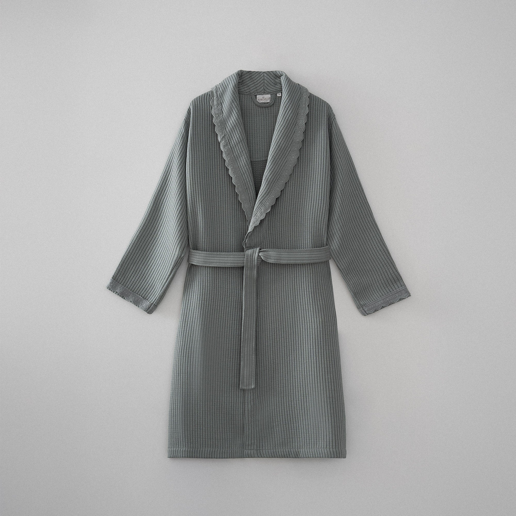 Alessa Organic Turkish Cotton Pique Women's Bathrobe Green