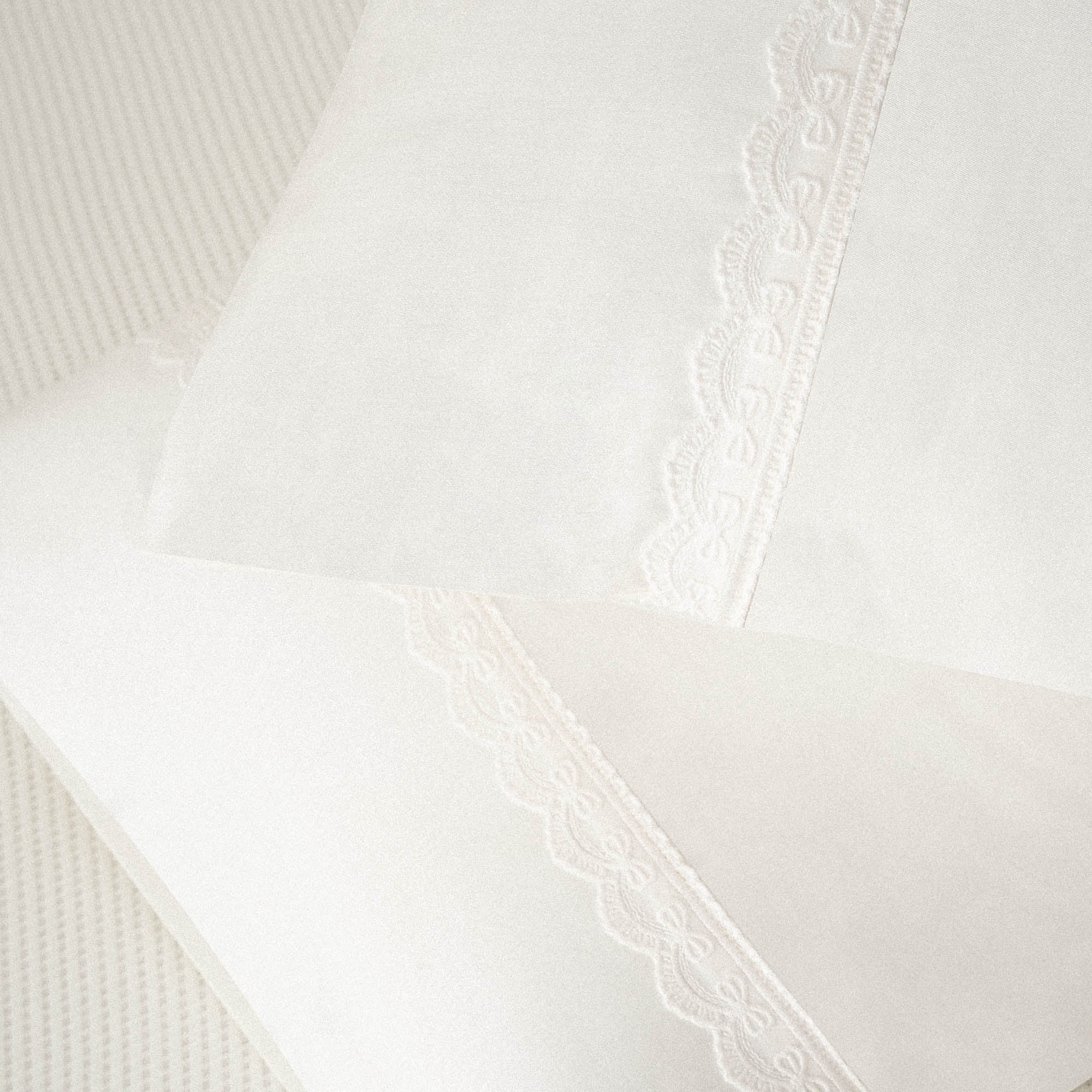 Alessa Organic Cotton Jacquard Double Pique Set Cream