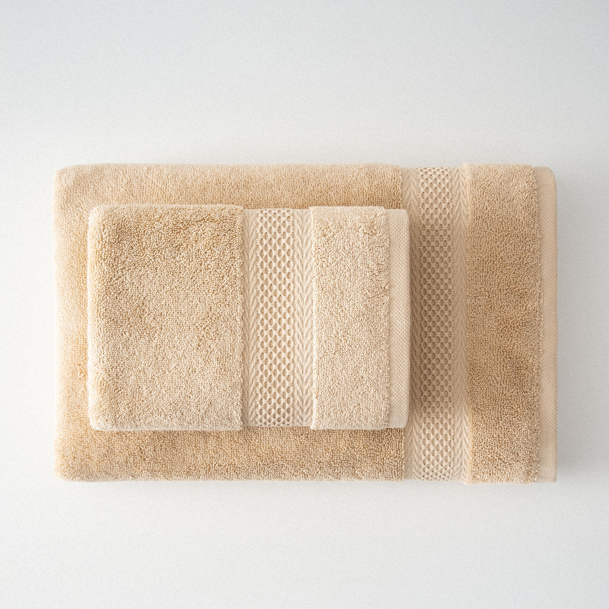 Auraline Organic Cotton Towel Set of 3 Light Beige
