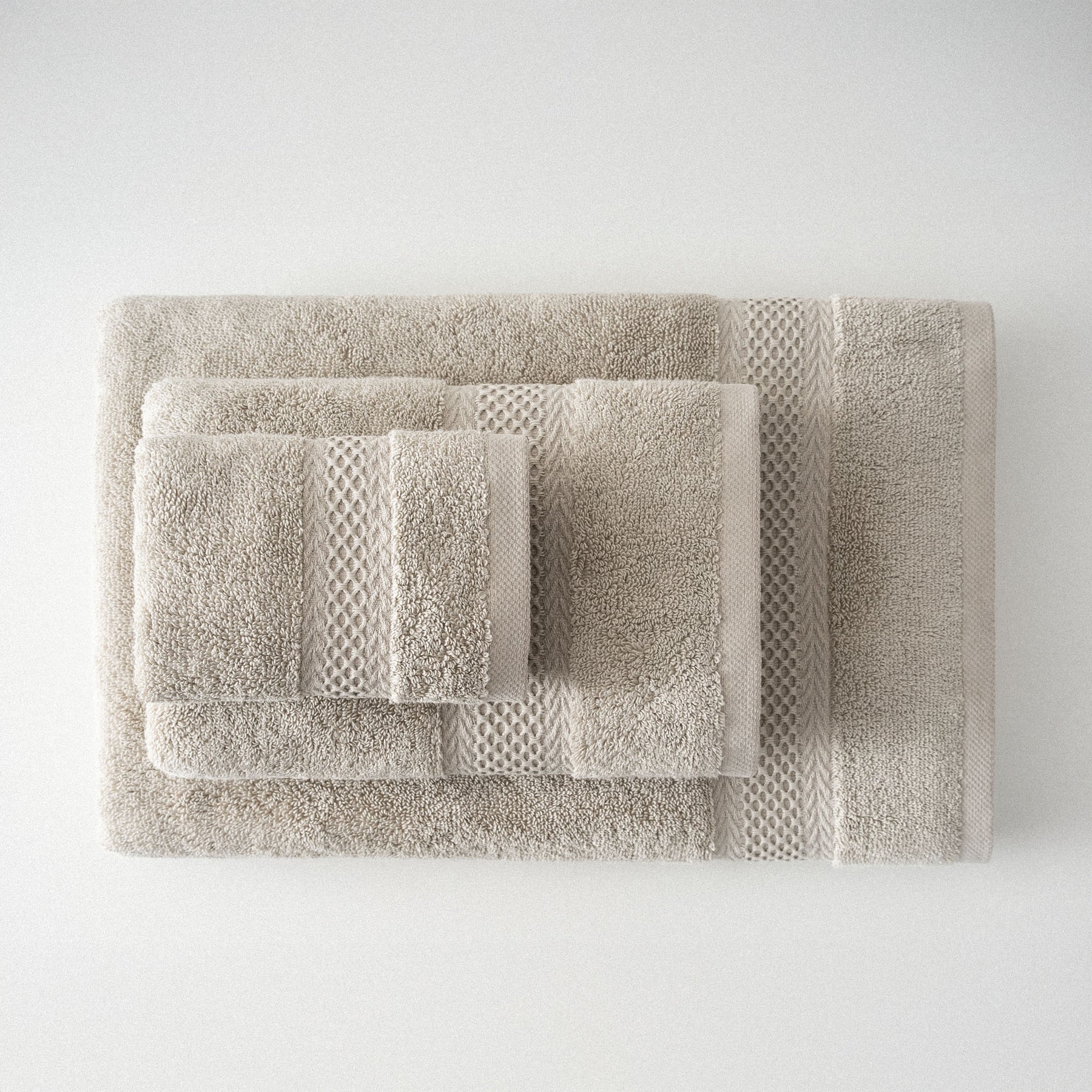 Auraline Organic Cotton Towel Set of 3 Beige