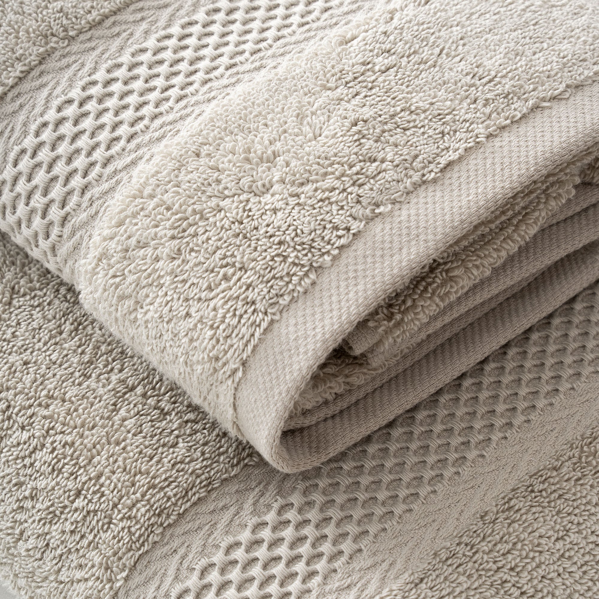 Auraline Organic Turkish Cotton Bath Towel Set of 6 Beige