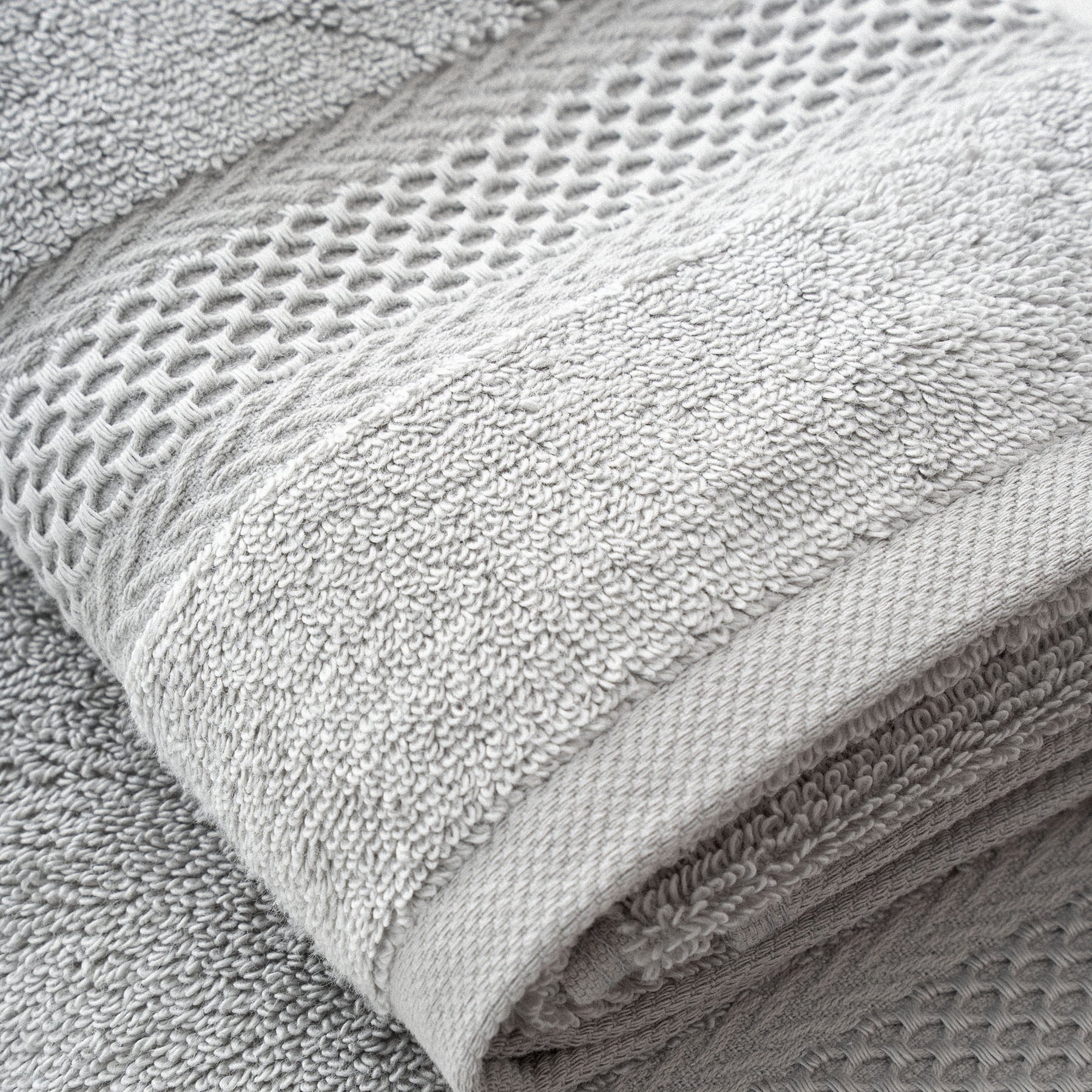 Auraline Organic Turkish Cotton Bath Towel Set of 6 Dark Gray