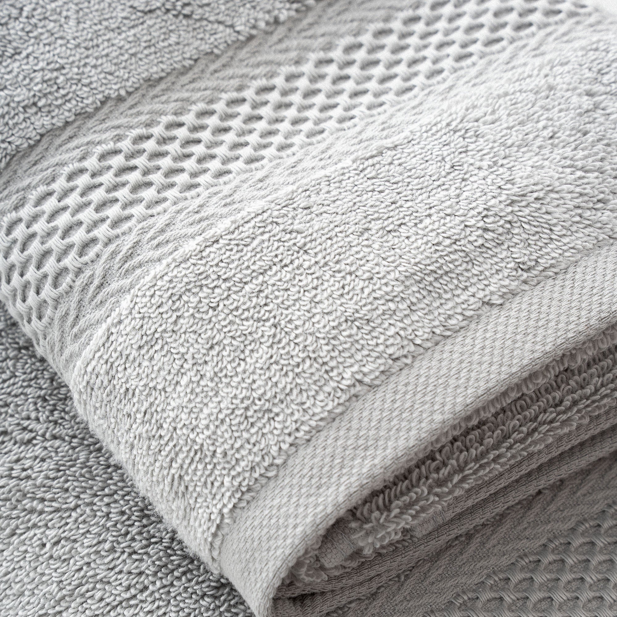 Auraline Organic Turkish Cotton Bath Towel Set of 6 Dark Gray