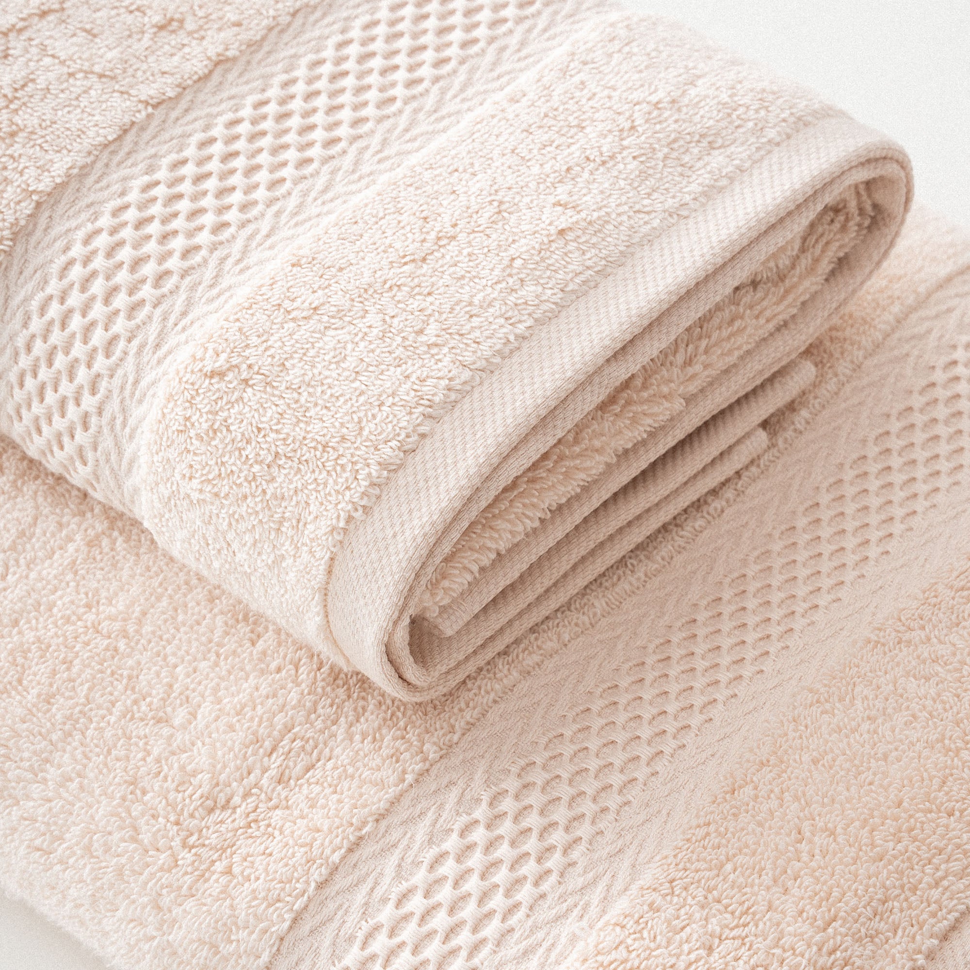 Auraline Organic Turkish Cotton Bath Towel Set of 6 Light Salmon