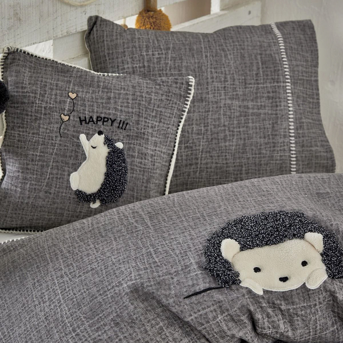 Migala Organic Cotton Muslin Baby Bedding Set Gray