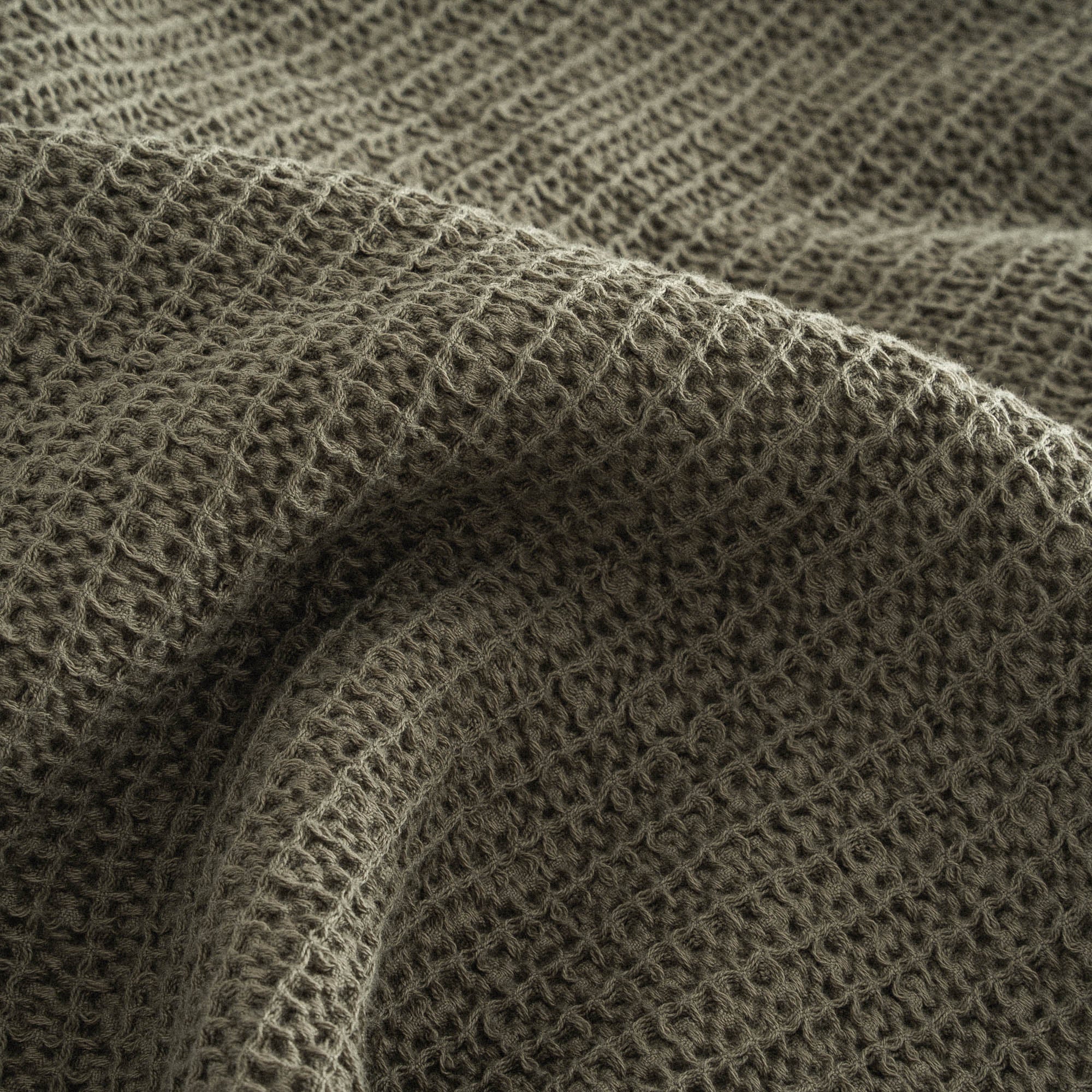 Dina Organic Cotton Pique Double Bedspread Green