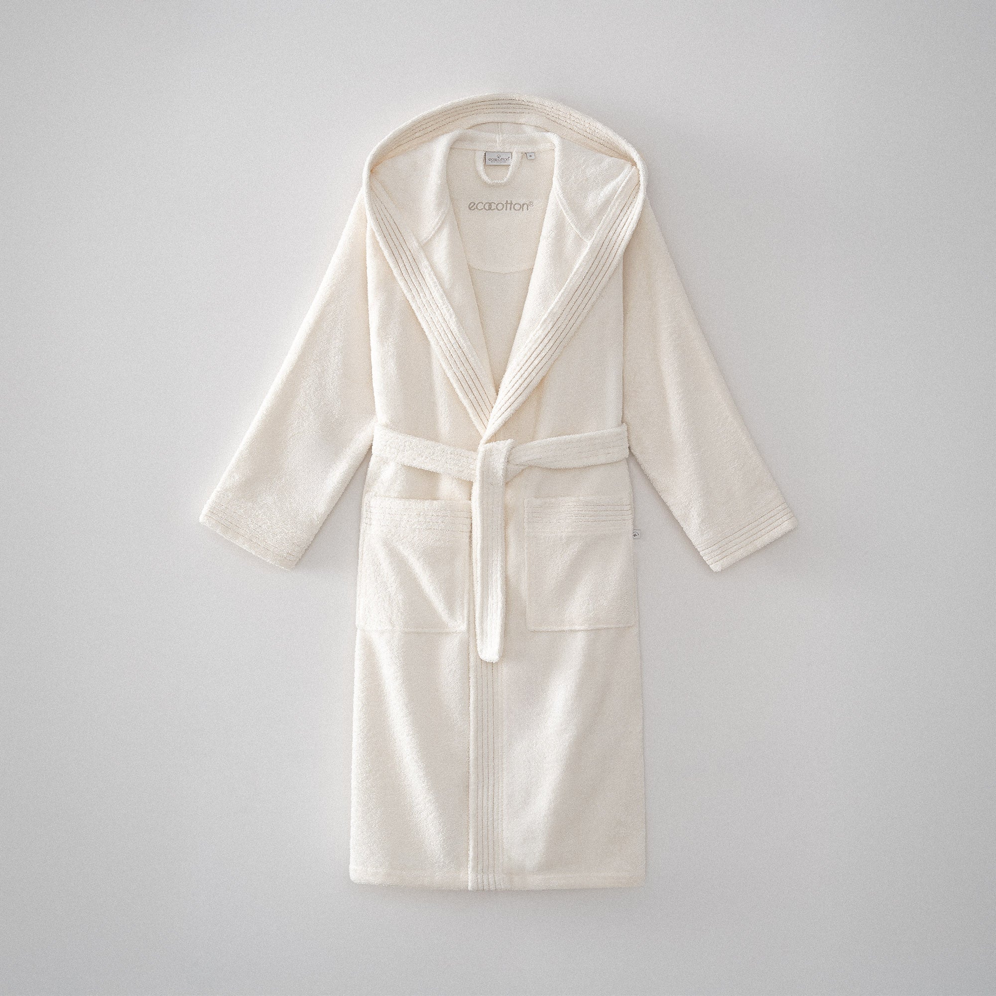 Ecosoft Organic Turkish Cotton Women's Bathrobe Cream