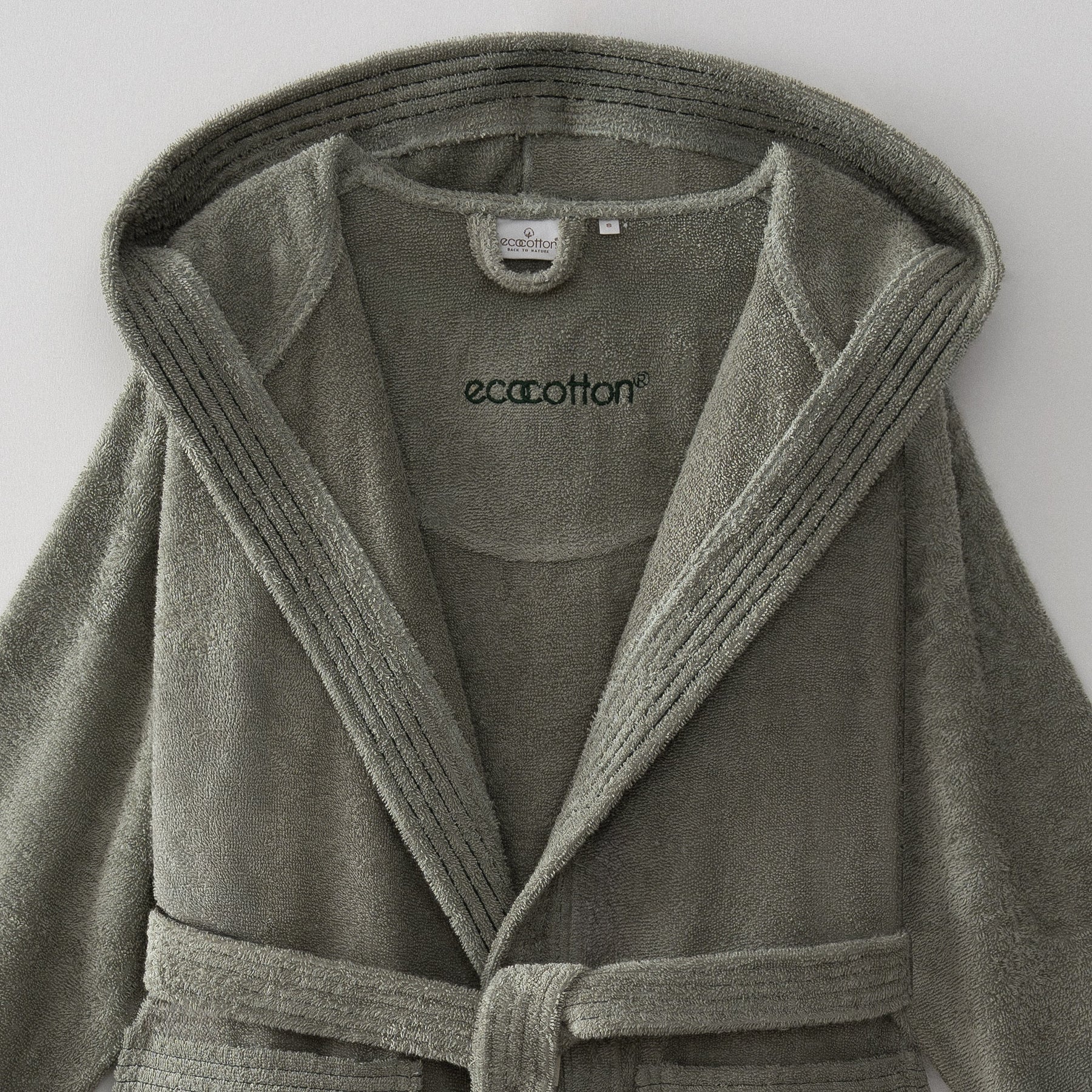 Ecosoft Organic Turkish Cotton Women's Bathrobe Green