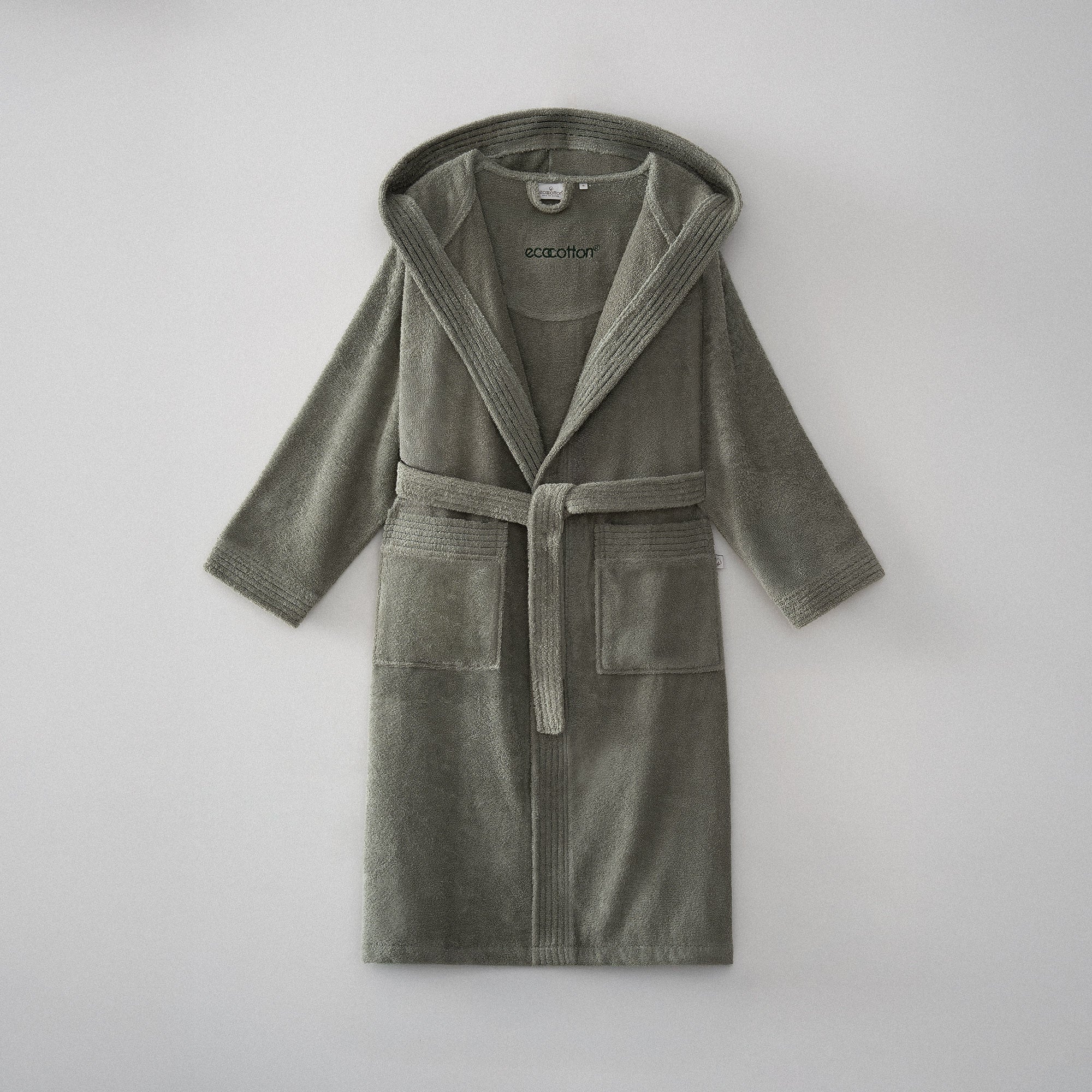 Ecosoft Organic Turkish Cotton Women's Bathrobe Green